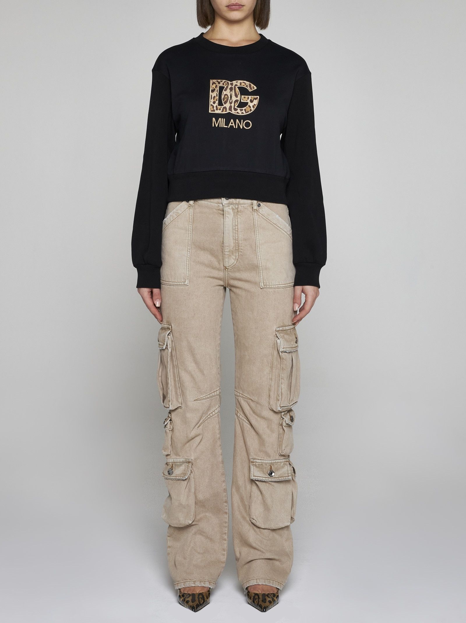 Dolce & Gabbana o1y0825 Denim Cargo Pant in Sand Size 27" / US 4 / IT 40 - 2 Thumbnail