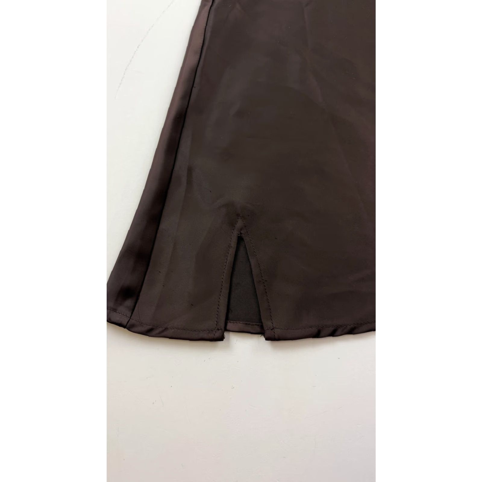 Vintage Peppermayo Dress Womens 4 Brown Halter Cutout O-Ring Mini Satin Party Tie Back Size S / US 4 / IT 40 - 2 Thumbnail