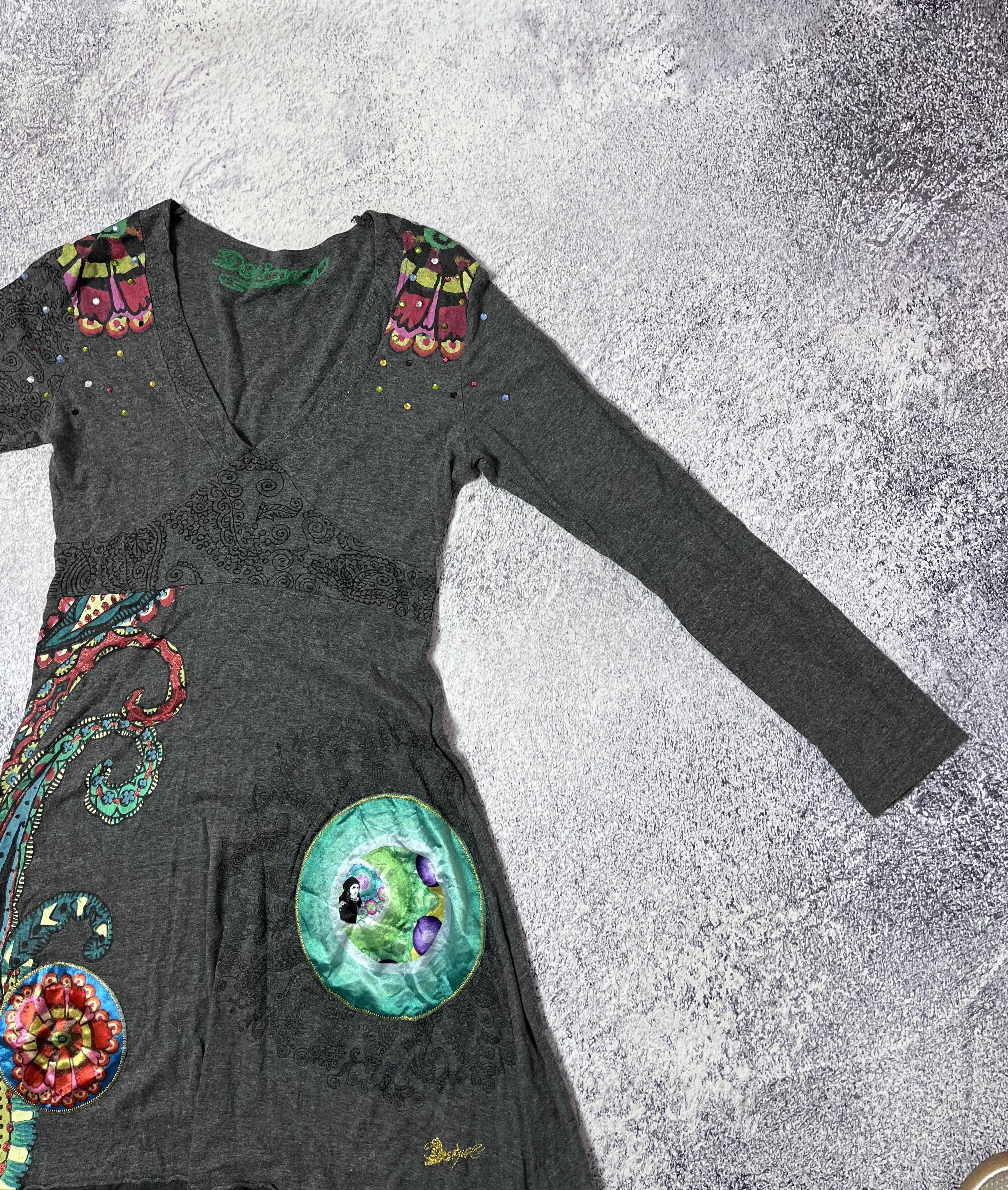 Designer × Japanese Brand × Vintage Women dress Designer size L logo flowers Y2K Size L / US 10 / IT 46 - 4 Thumbnail