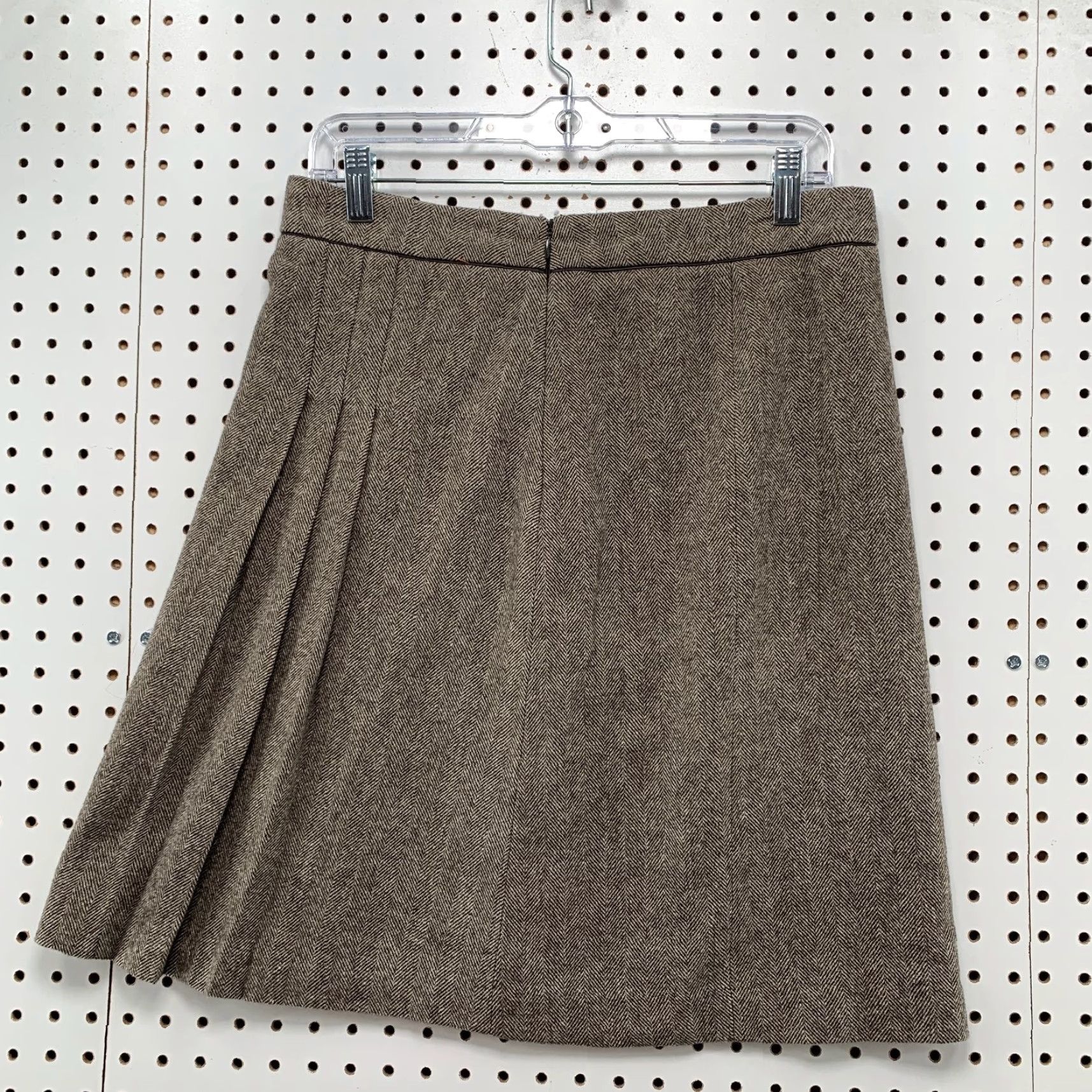 Banana Republic VINTAGE Banana Republic Wool Tweed Pleated Skirt Women 4 Brown Y2K School Work 30x22 Size 27" / US 4 / IT 40 - 7 Thumbnail