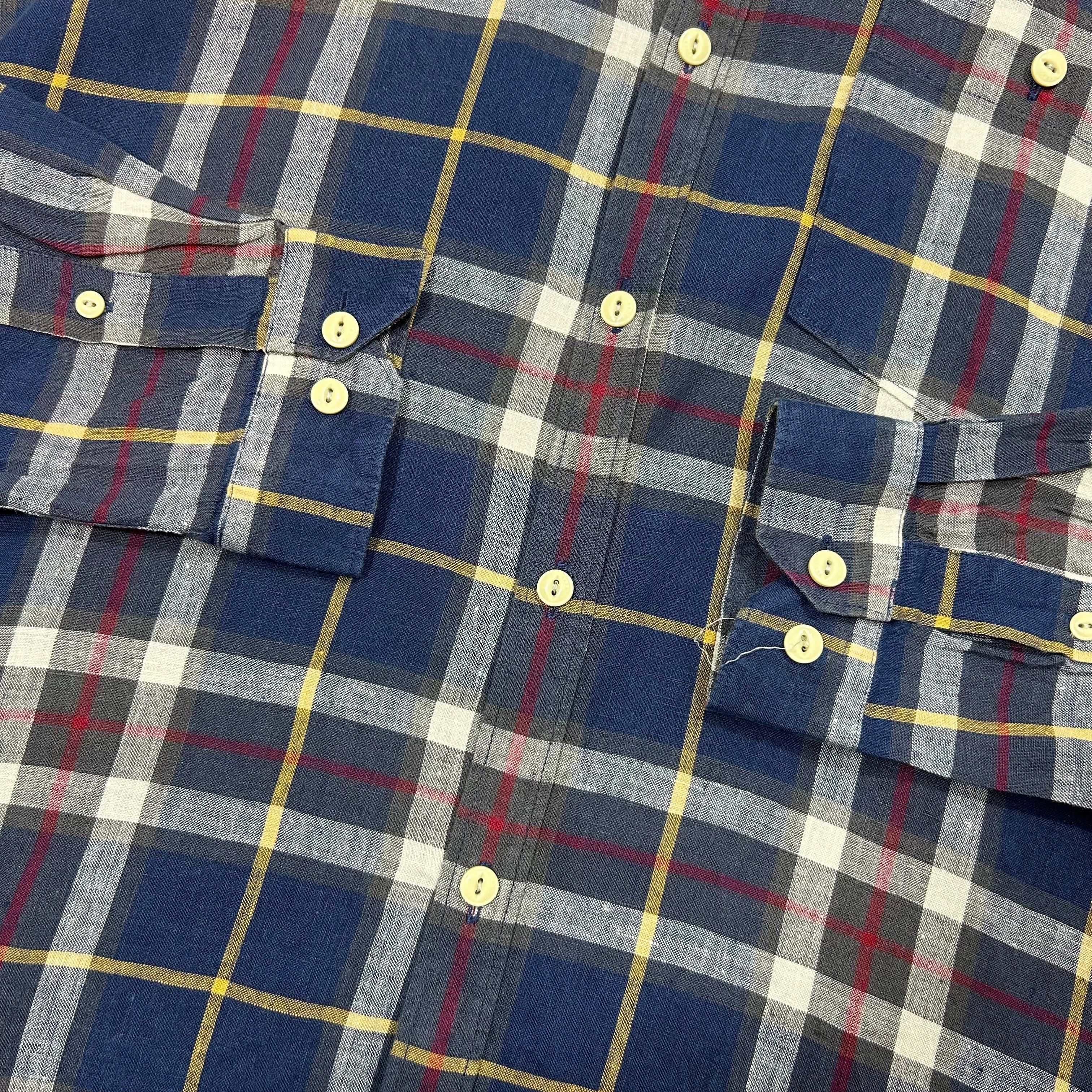 Barbour Barbour Beacon Linen Blue Plaid Check Shirt Slim Fit Size S Size US S / EU 44-46 / 1 - 4 Thumbnail