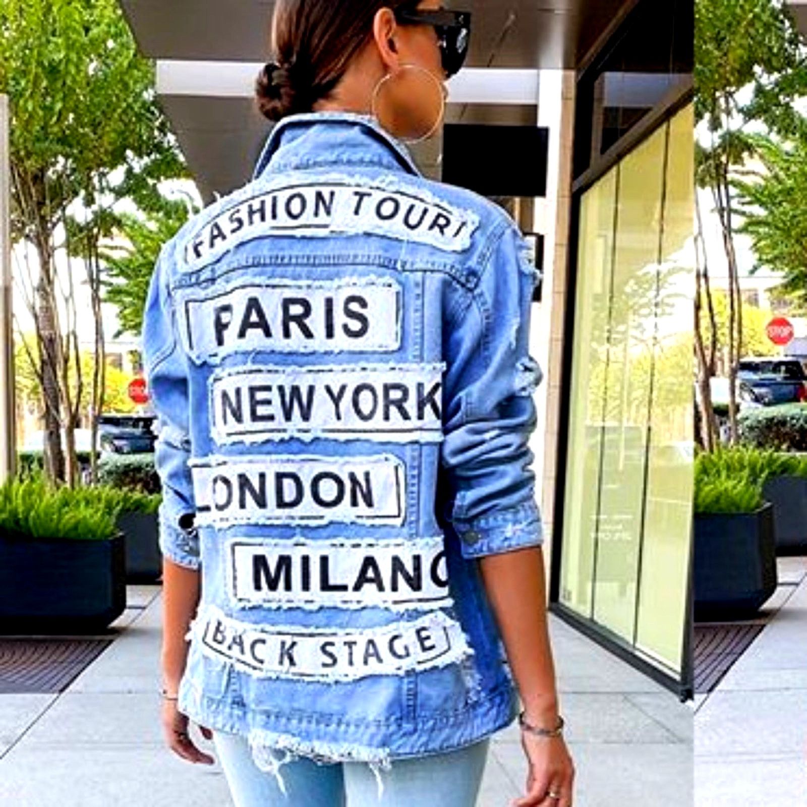 Other Fashion Tour Long Sleeve Denim Jacket Light Blue XL (14-16) Size XL / US 12-14 / IT 48-50 - 3 Thumbnail