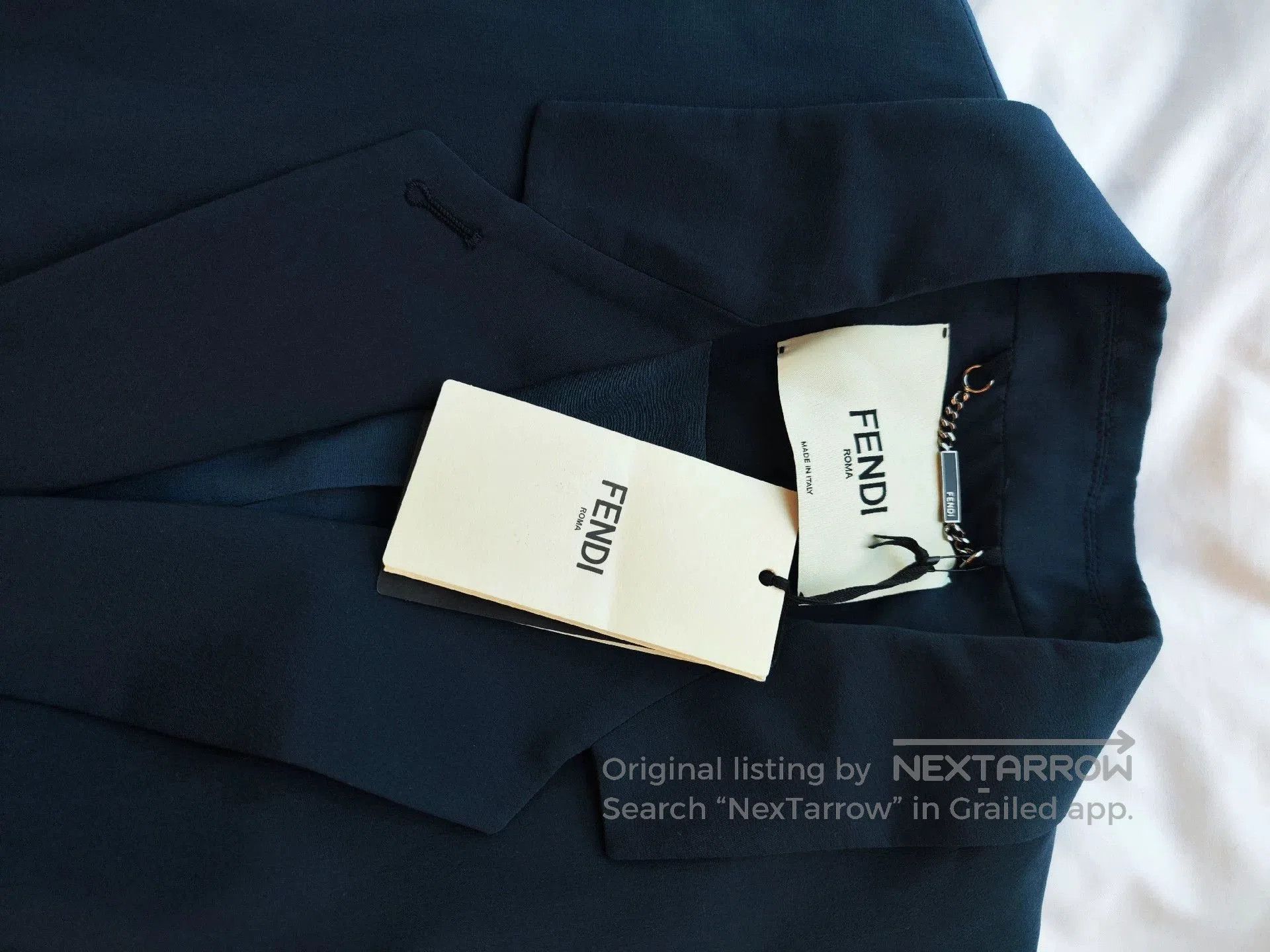 Fendi fendi women's dark blue silk blazer. Size US M / EU 48-50 / 2 - 7 Thumbnail