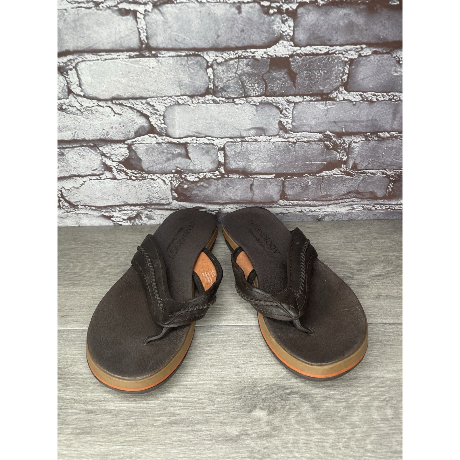 Tommy Bahama TOMMY BAHAMA RELAXOLOGY Jasper Brown Leather Synthetic FlipF Size US 10 / EU 43 - 13 Thumbnail