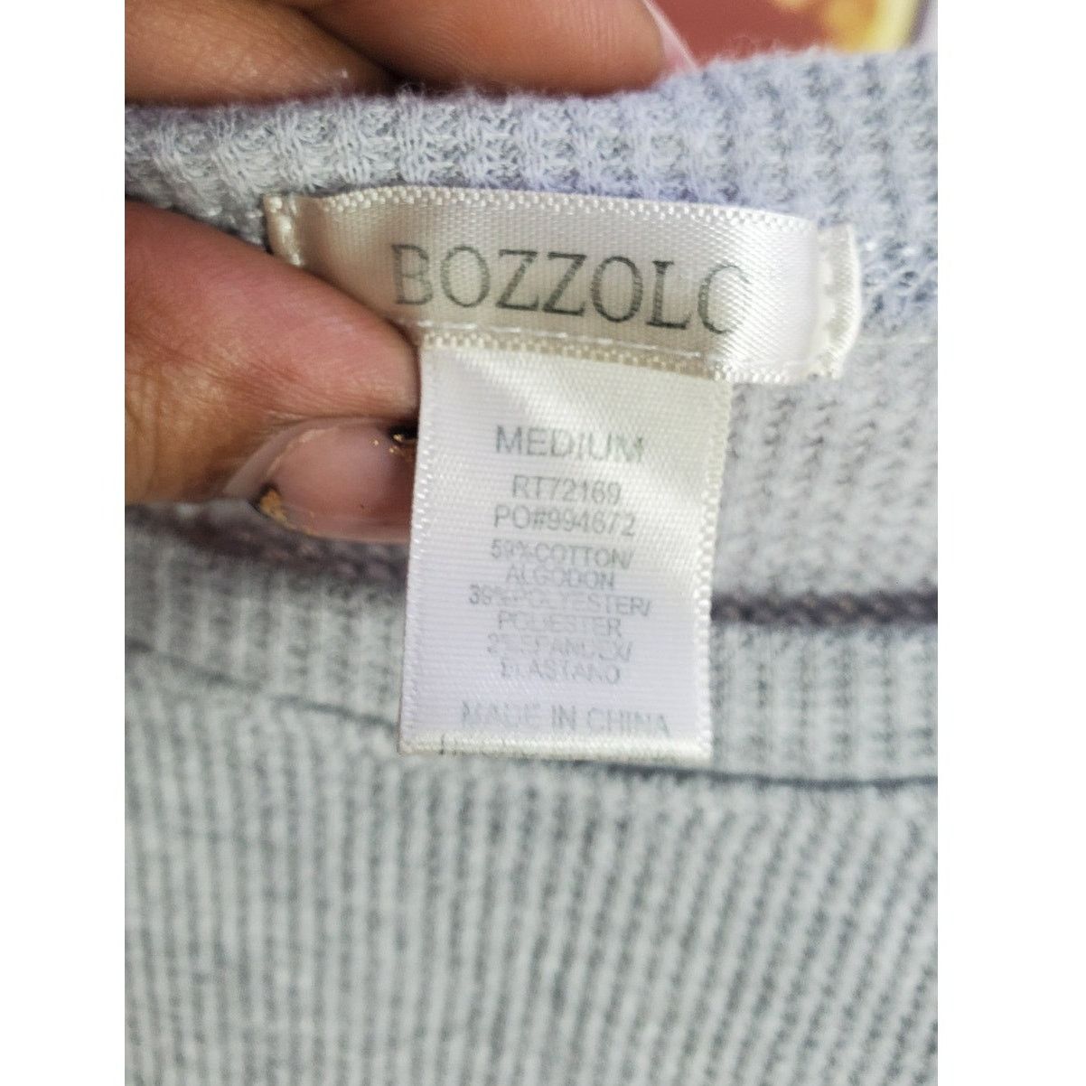 Other Bozzolo Gray Ribbed Crop Long Sleeve Top Medium Size M / US 6-8 / IT 42-44 - 3 Thumbnail