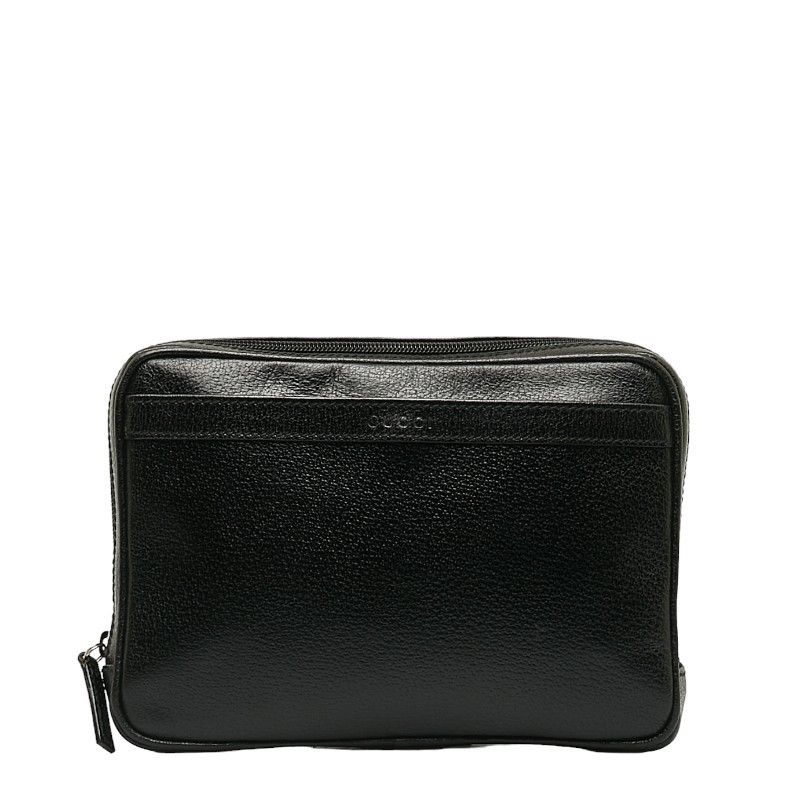 image of Gucci Leather Clutch in Black, Women's