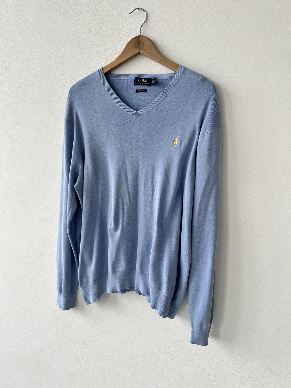 Polo Ralph Lauren × Vintage Polo Ralph Lauren Cotton Sweater Blue Size US XL / EU 56 / 4 - 2 Thumbnail