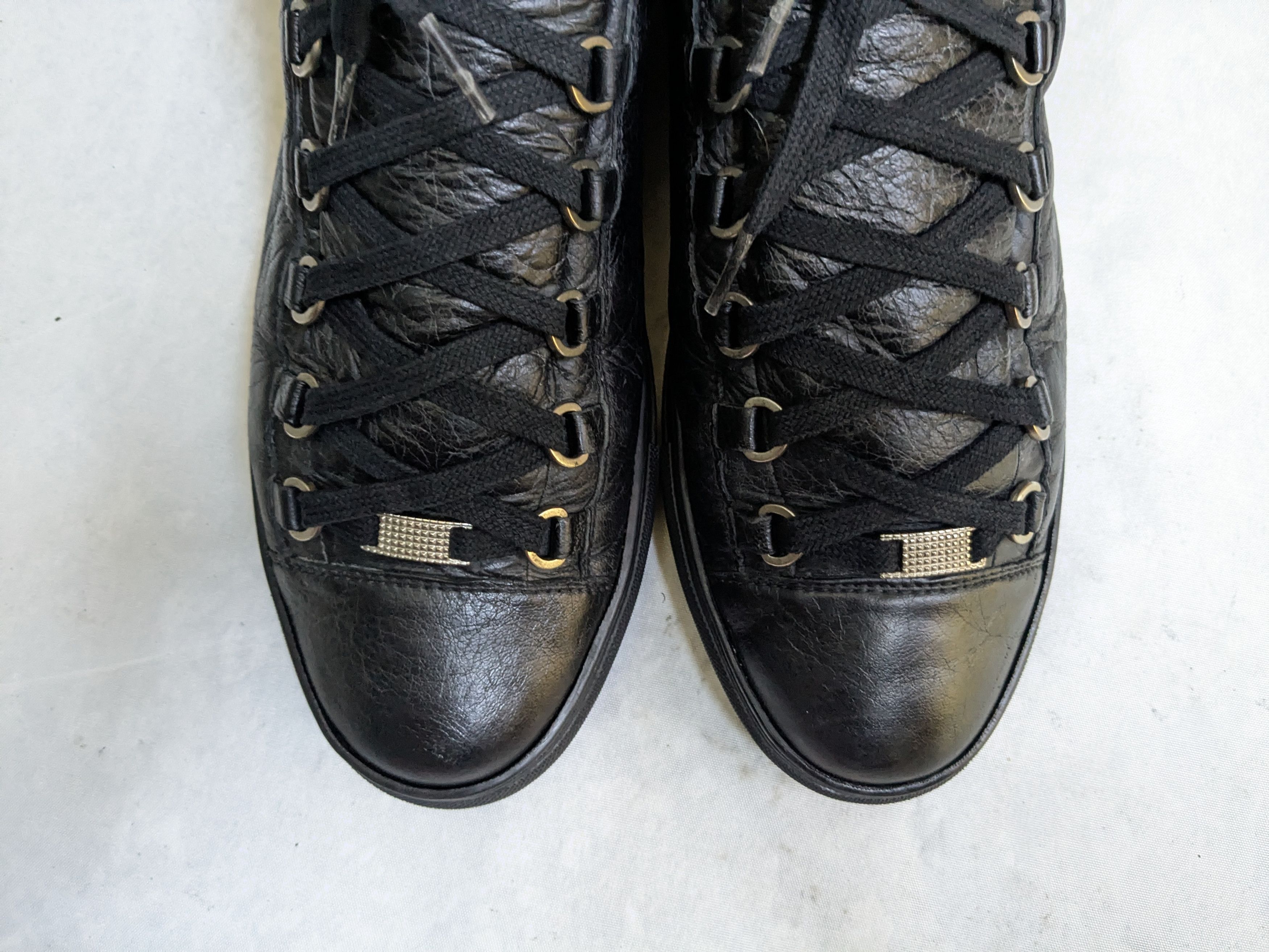 Balenciaga Balenciaga Arena High top in Black 10 leather Size US 10 / EU 43 - 4 Thumbnail