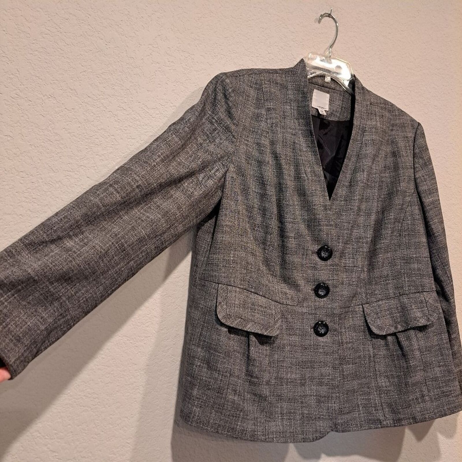 Nordstrom Halogen business casual blazer coat jacket gray plus-14W Size XL / US 12-14 / IT 48-50 - 9 Thumbnail
