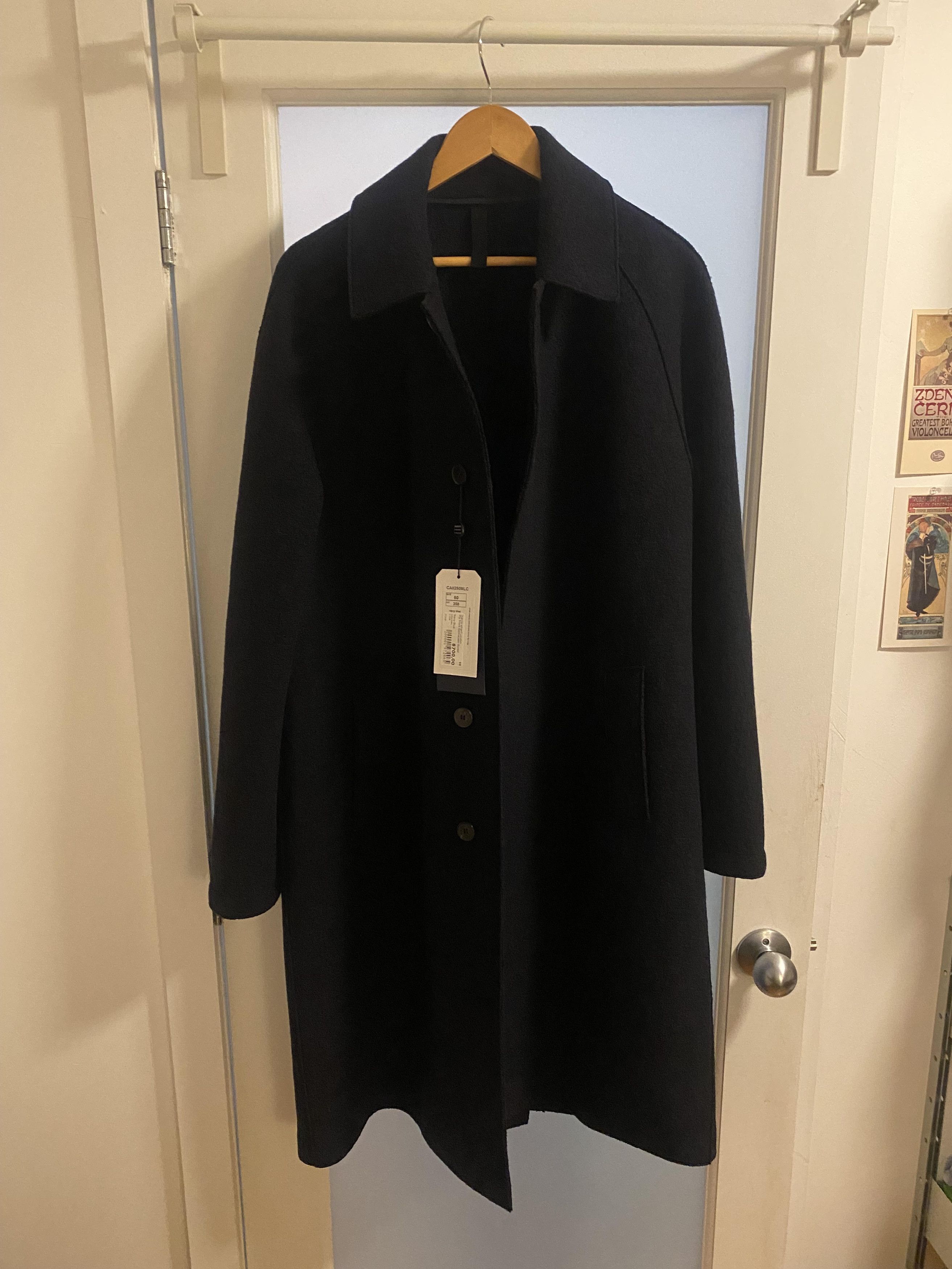 Harris Wharf London Balmacaan Pressed Wool with Quilted Lining Size US M / EU 48-50 / 2 - 1 Thumbnail