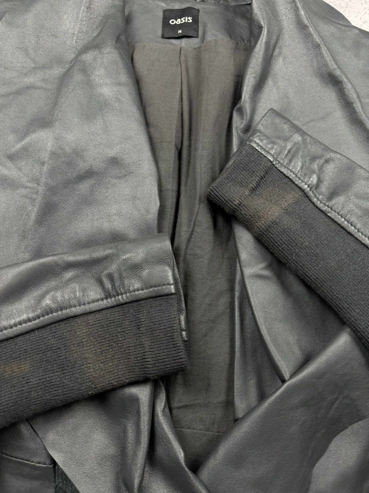 Japanese Brand 90’s Asymmetrical Rick Owen’s Style Leather Jacket Japanesse Size M / US 6-8 / IT 42-44 - 8 Thumbnail