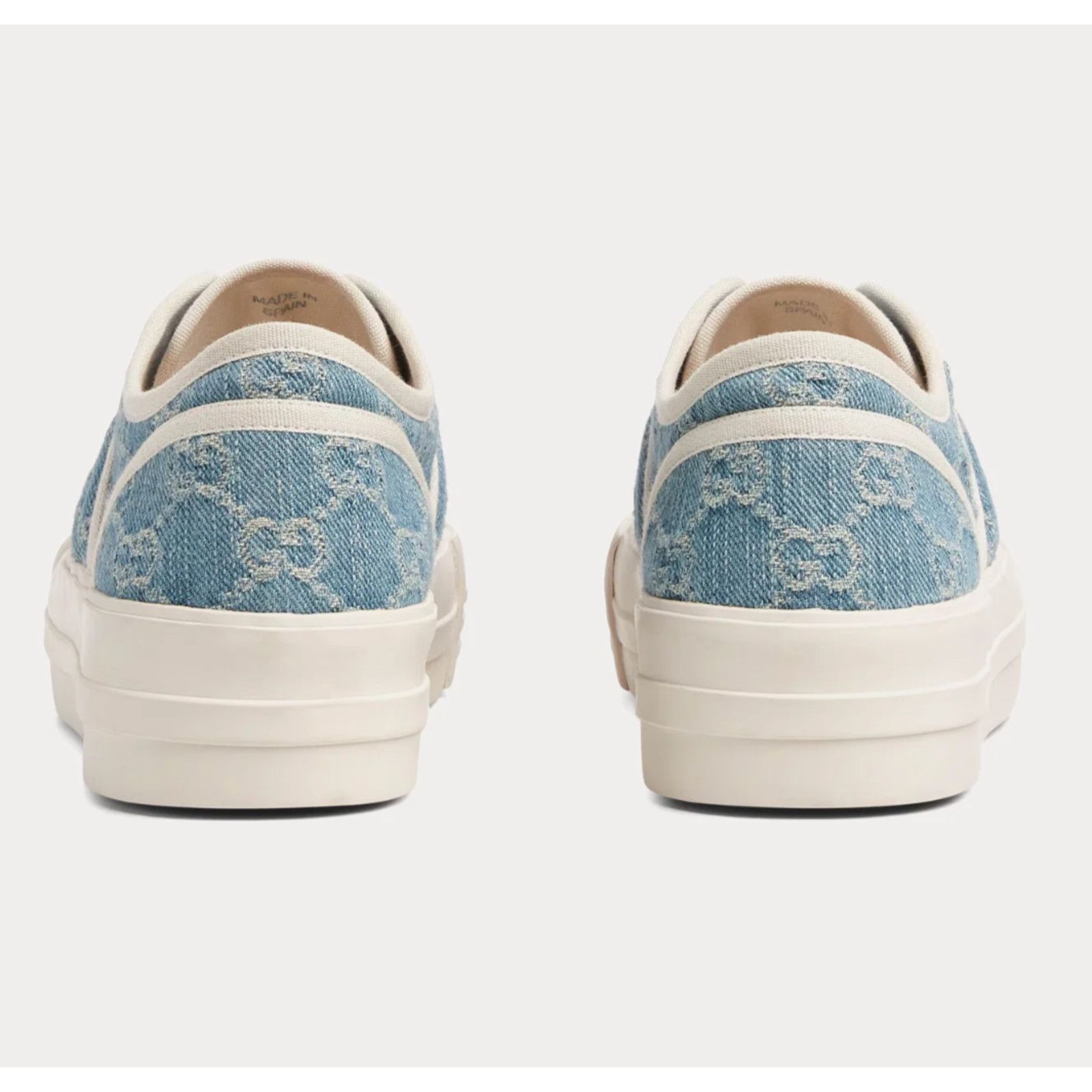 Gucci Gucci Chunky Monogram GG Blue Denim Platform Sneakers 36.5 Size US 6.5 / IT 36.5 - 16 Thumbnail