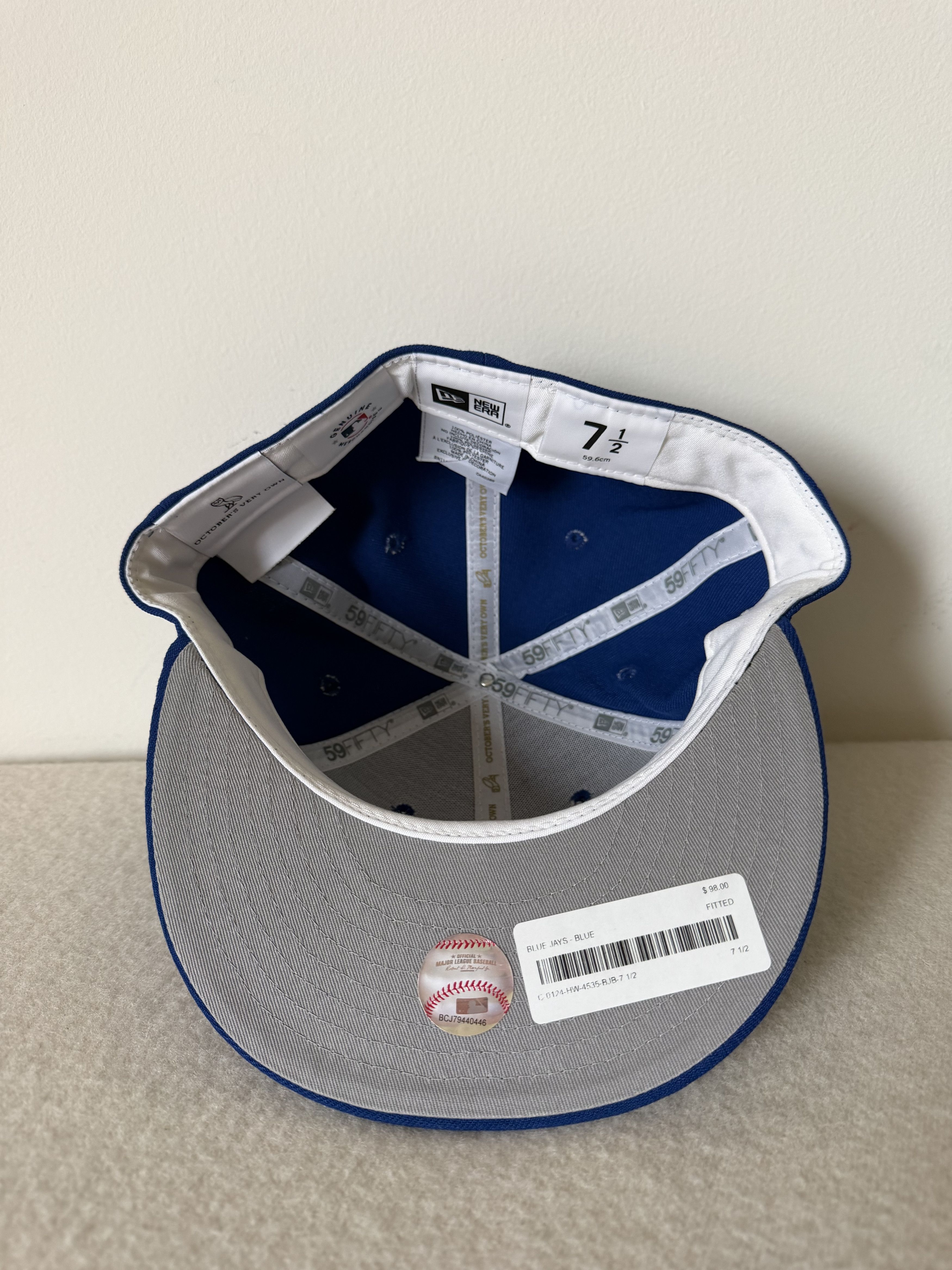 October's Very Own 7 1/2 OVO New Era Toronto Blue Jays 59FIFTY Fitted Hat Size ONE SIZE - 6 Thumbnail