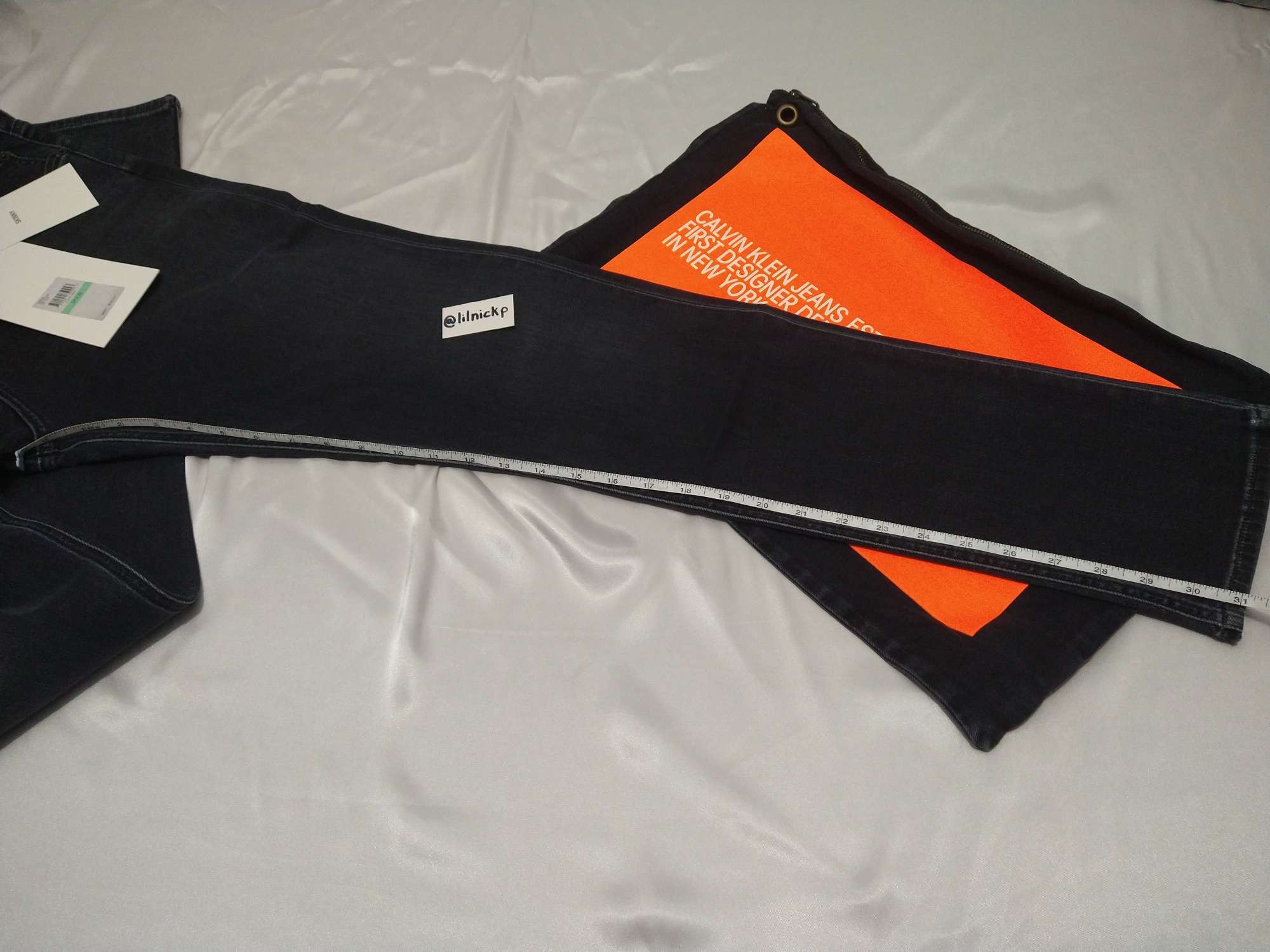 Calvin Klein 205W39NYC EST. 1978 Skinny Leg Comet Grey Jeans Size US 34 / EU 50 - 6 Thumbnail