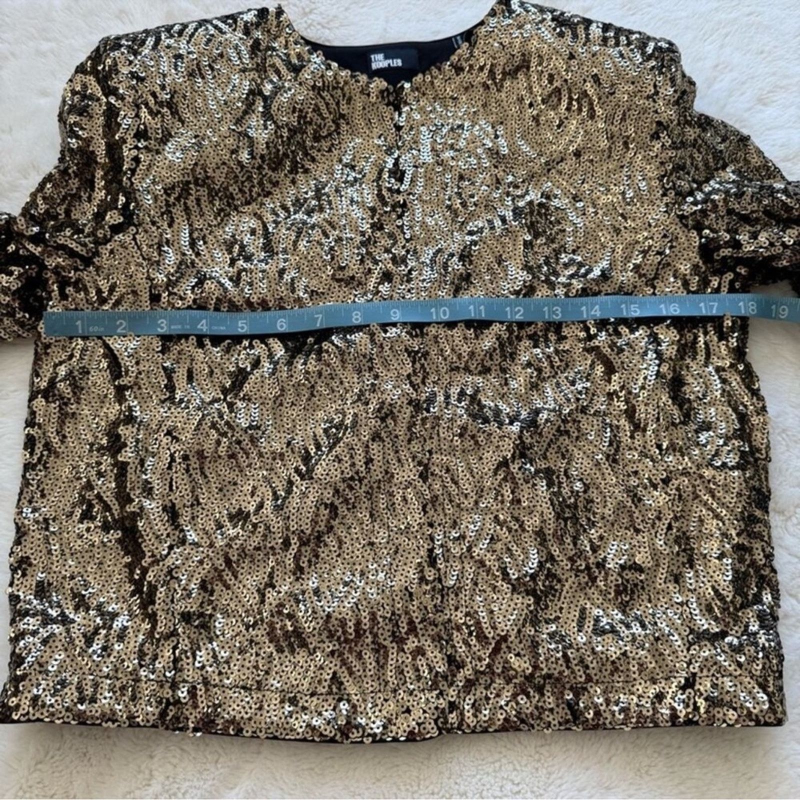 The Kooples NWT! The Kooples Gold Blazer with Metallic Finish, Size 2 Size M / US 6-8 / IT 42-44 - 9 Thumbnail