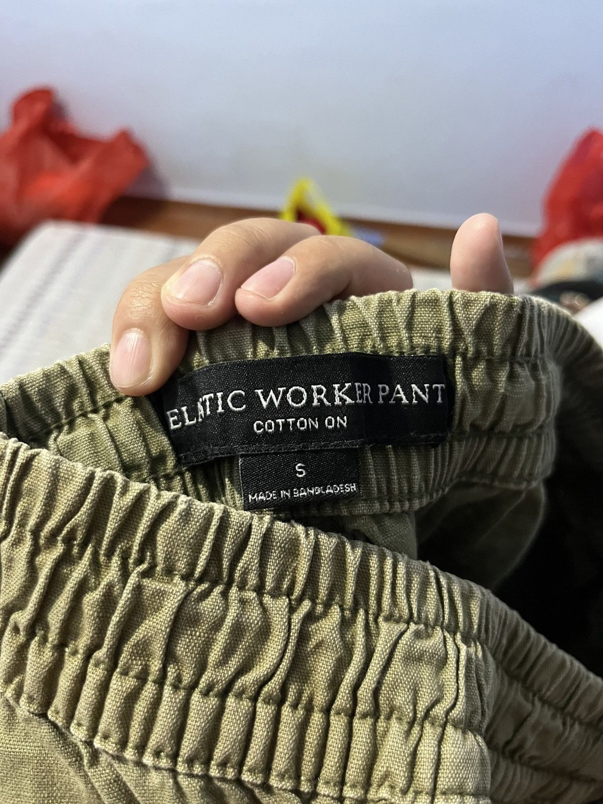Cotton On Vintage Cargo Loose Pants Green Army Size US 32 / EU 48 - 3 Thumbnail