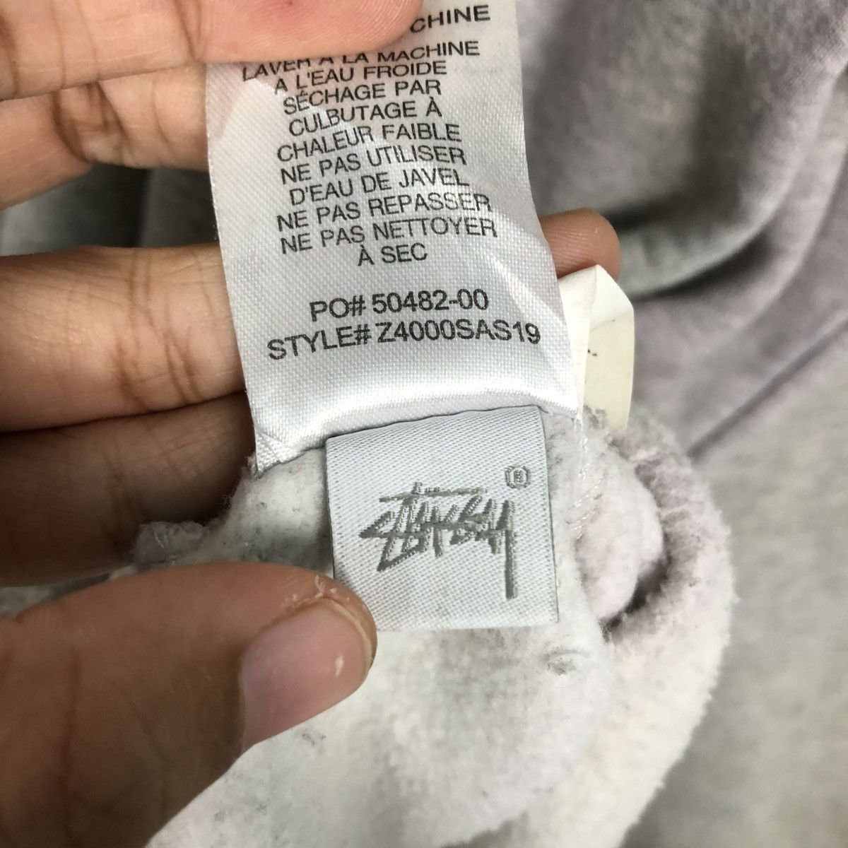 Stussy 🔥VINTAGE HOODIE STUSSY BIG LOGO ACID WASH DISTRESSED DESIGN Size US M / EU 48-50 / 2 - 22 Thumbnail