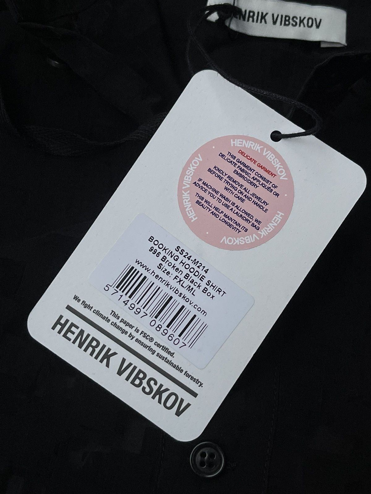 Henrik Vibskov !DS! SS24 Henrik Vibskov Booking Black Hoodie Shirt Size XL / US 12-14 / IT 48-50 - 18 Thumbnail