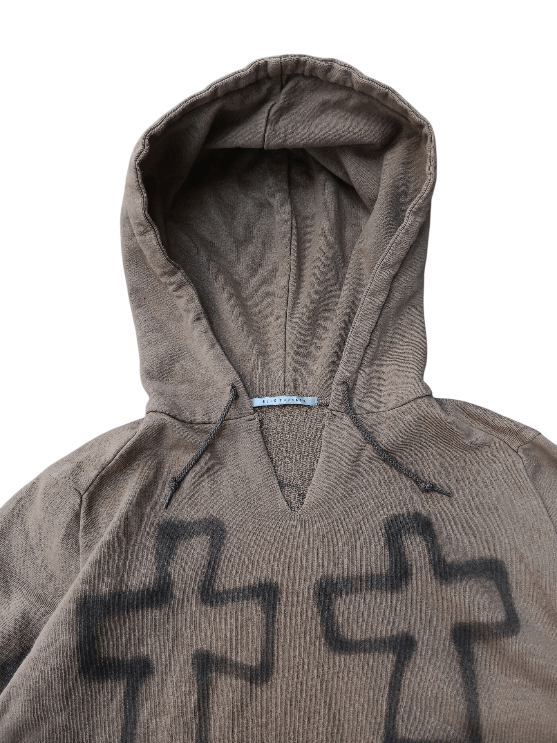 Japanese Brand Blue tornado spray painted remake hoodie Size US L / EU 52-54 / 3 - 6 Thumbnail
