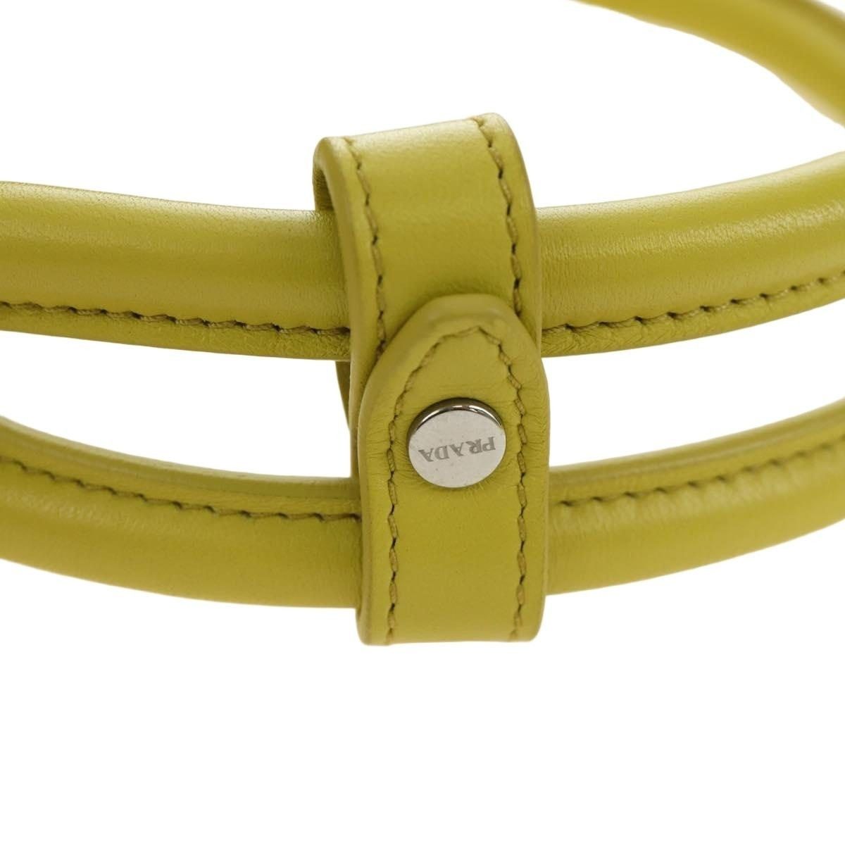 Prada Prada Saffiano Galleria Handbag Yellow Size ONE SIZE - 7 Thumbnail