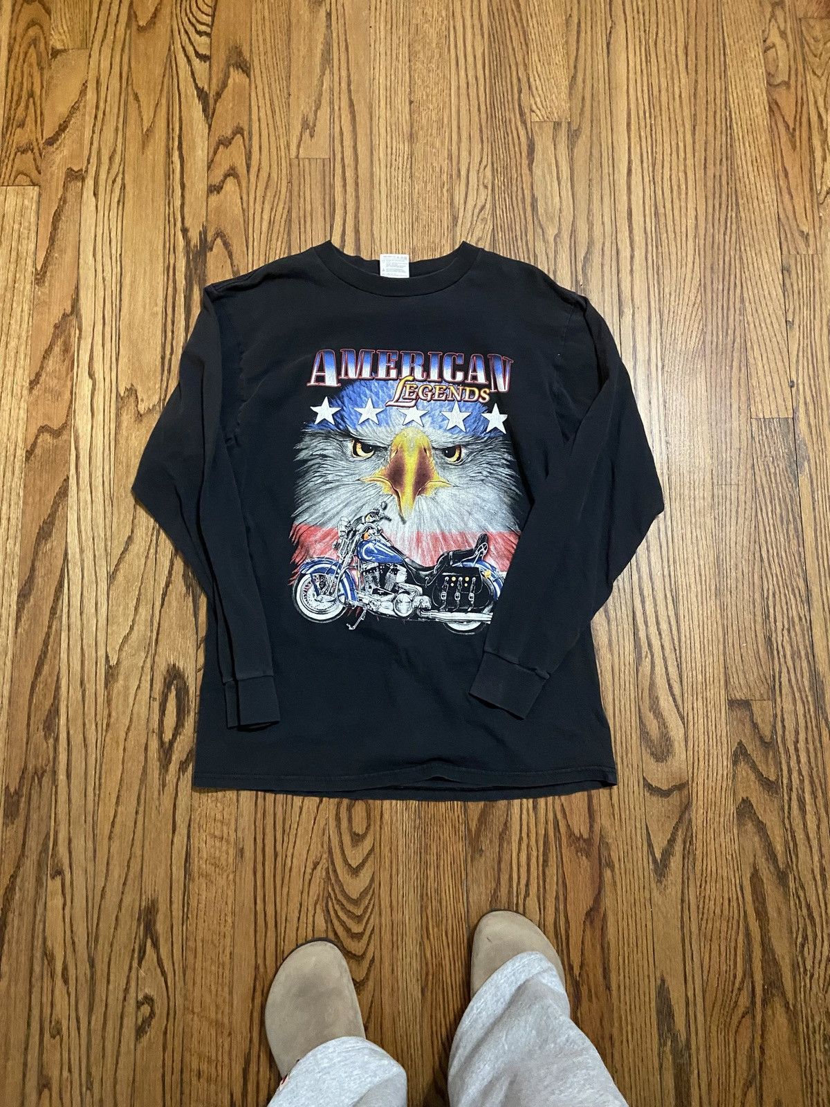 Vintage Vintage biker eagle long sleeve t shirt Size US L / EU 52-54 / 3 - 1 Thumbnail