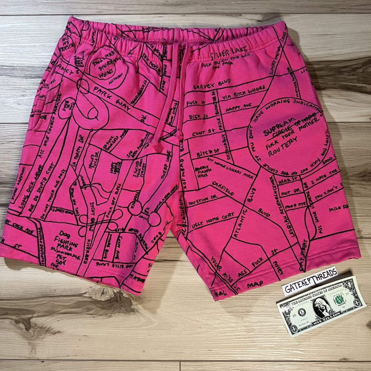 Supreme pink shorts clearance