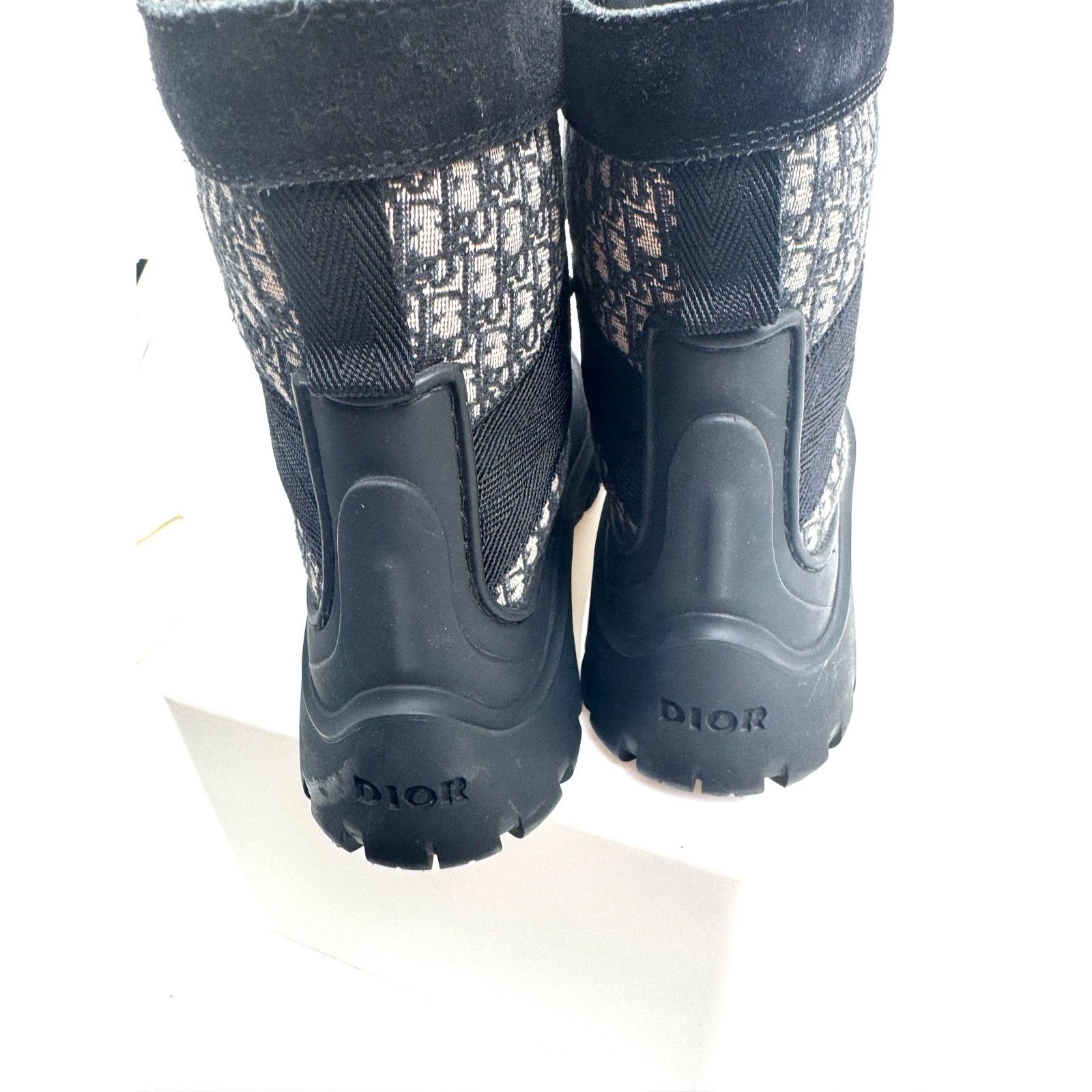 Dior Dior Garden Oblique Black/Beige Lace Up Combat Boots Size 41 Size US 8 / EU 41 - 21 Thumbnail