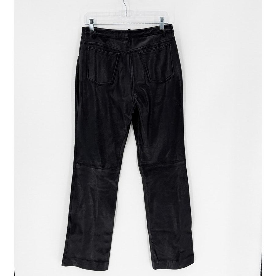 Other Industry black leather high waisted bootcut pant size 8 Size 30" / US 8 / IT 44 - 2 Thumbnail