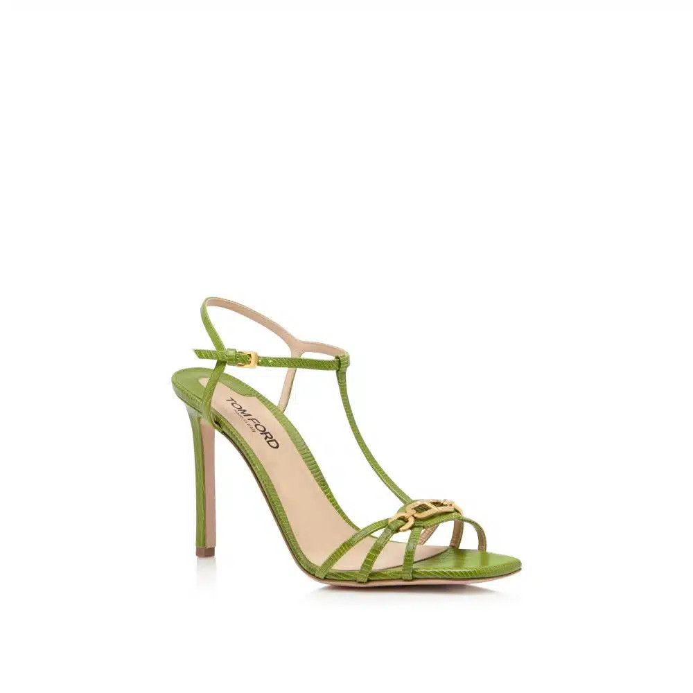 Tom Ford o1loc1c1124 W3386 Hi Heel Sandals in Green Size US 12 / IT 42 - 2 Thumbnail