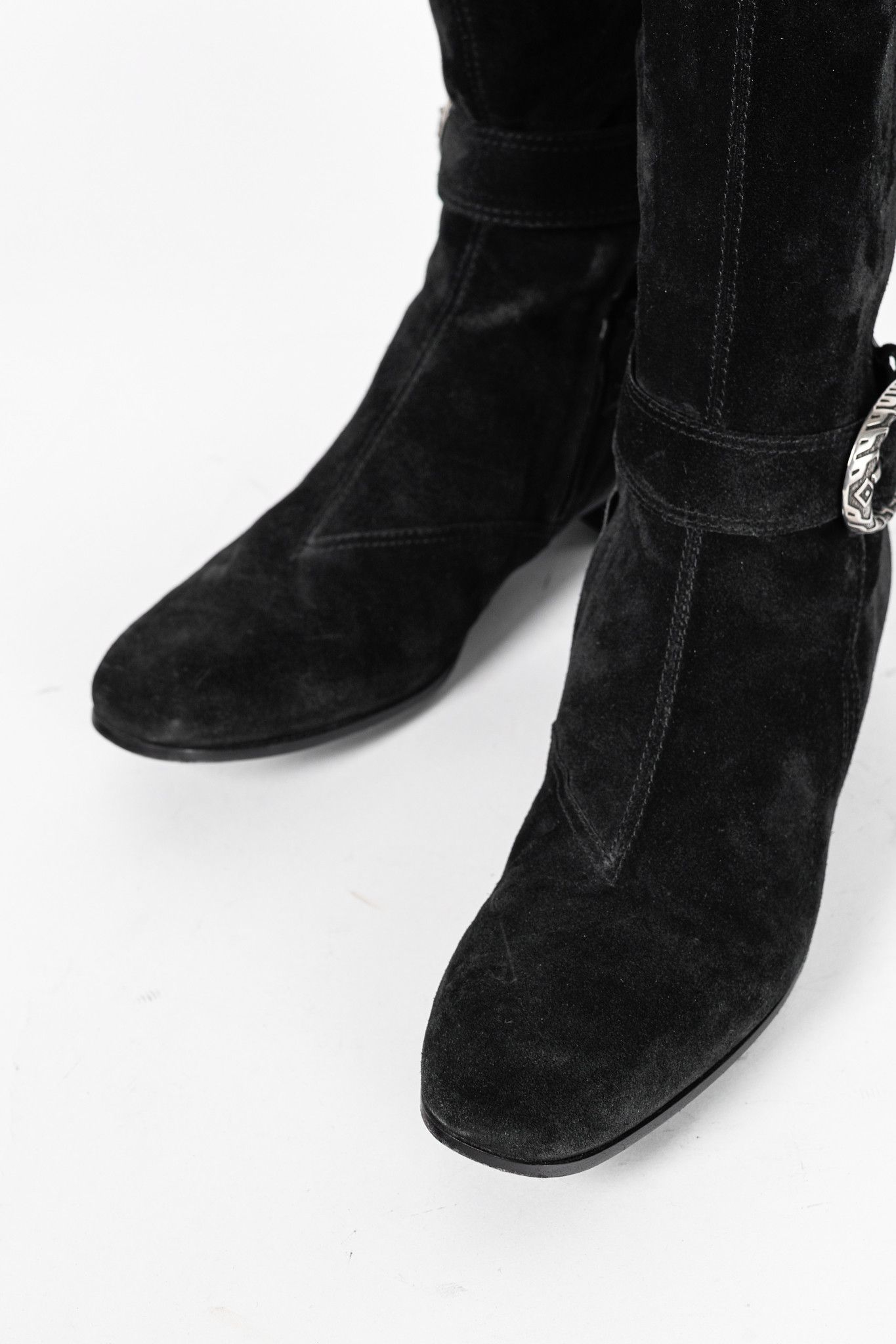 Gucci Gucci Dionysus Nero Suede Over-The-Knee Boots Size US 8.5 / IT 38.5 - 6 Thumbnail