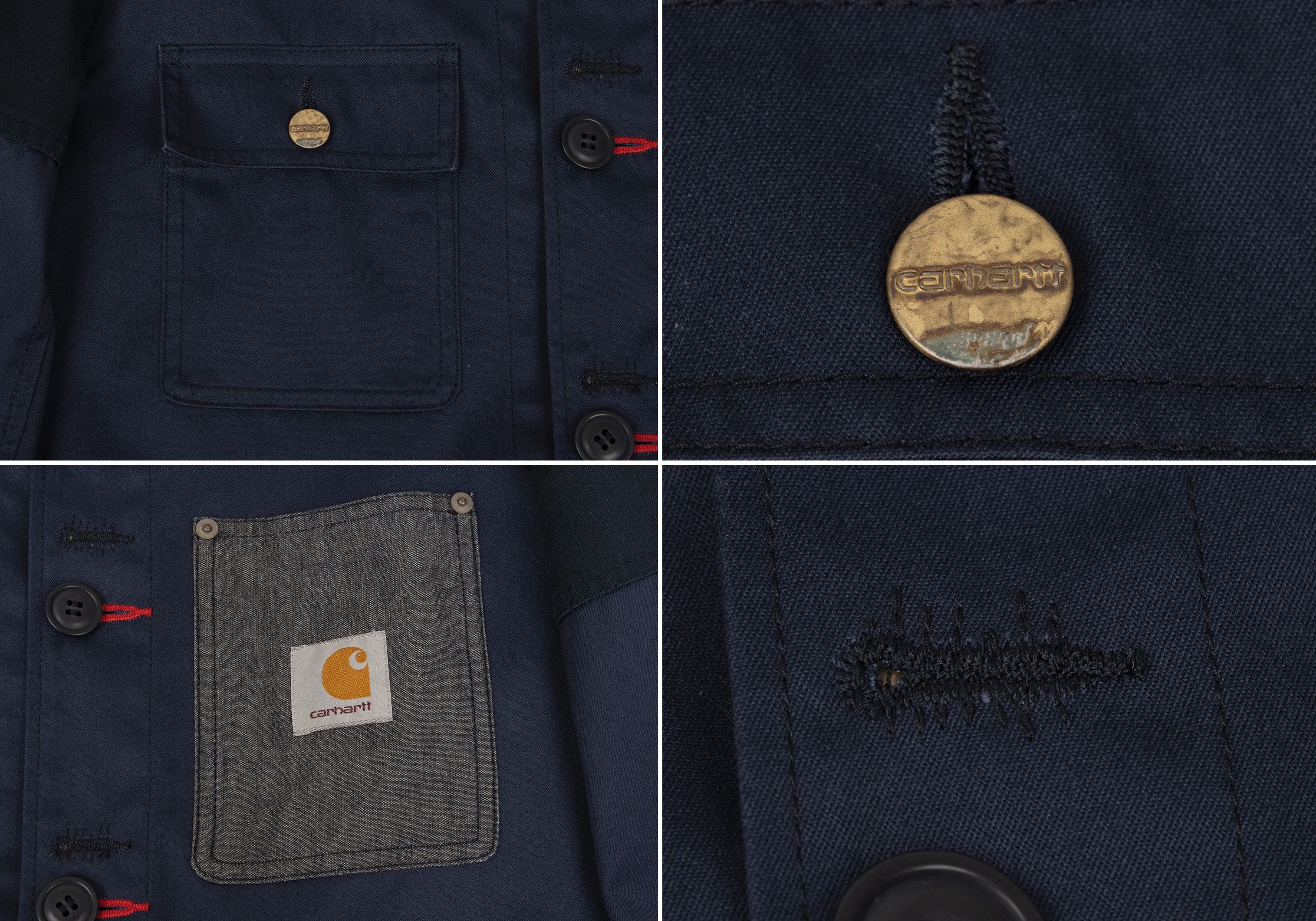 Junya Watanabe Color Block Hoodie Coverall in Navy, Size XS Size US XS / EU 42 / 0 - 6 Thumbnail