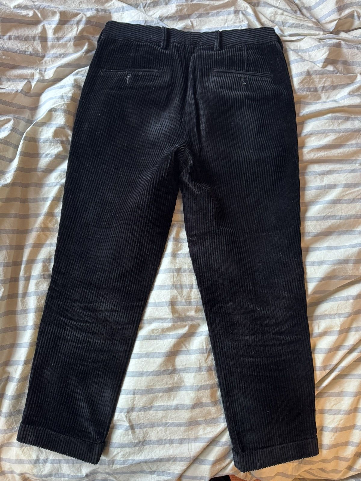 AMI AMI Paris Corduroy Black Trousers Size US 29 - 2 Thumbnail