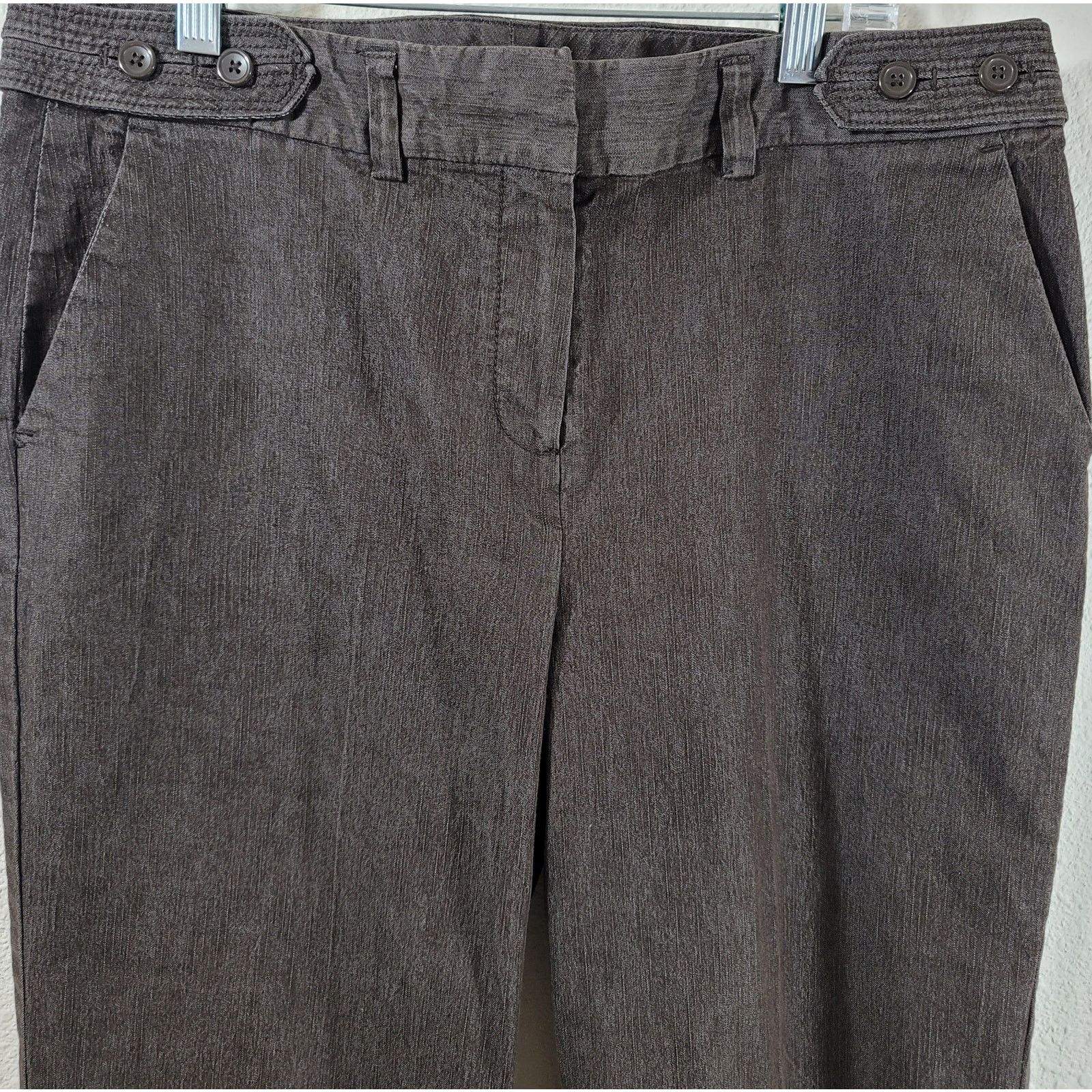 Other Larry Levine Brown Heathered Stretch Dress Pants 12 Size 34" / US 12 / IT 48 - 6 Thumbnail
