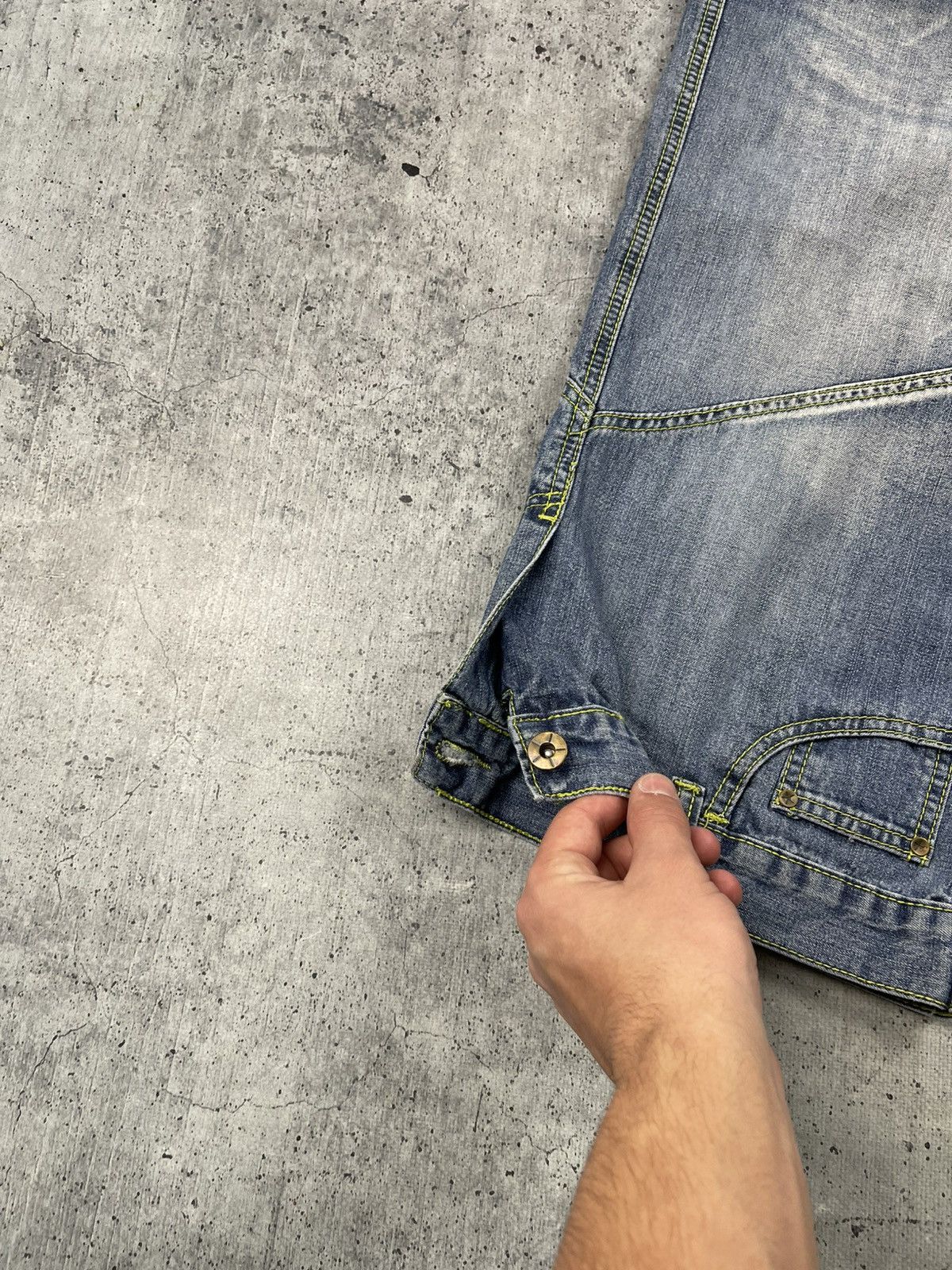 Japanese Brand × Seditionaries JAPANES Indigo Blue Multipocket Cargo Denim Crop Short Jean Size US 34 / EU 50 - 5 Thumbnail
