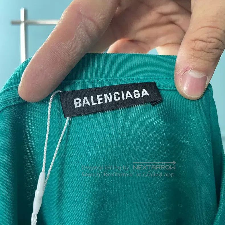 Balenciaga Balenciaga Peacock blue Coke short-sleeved Size US XXS / EU 40 - 3 Thumbnail