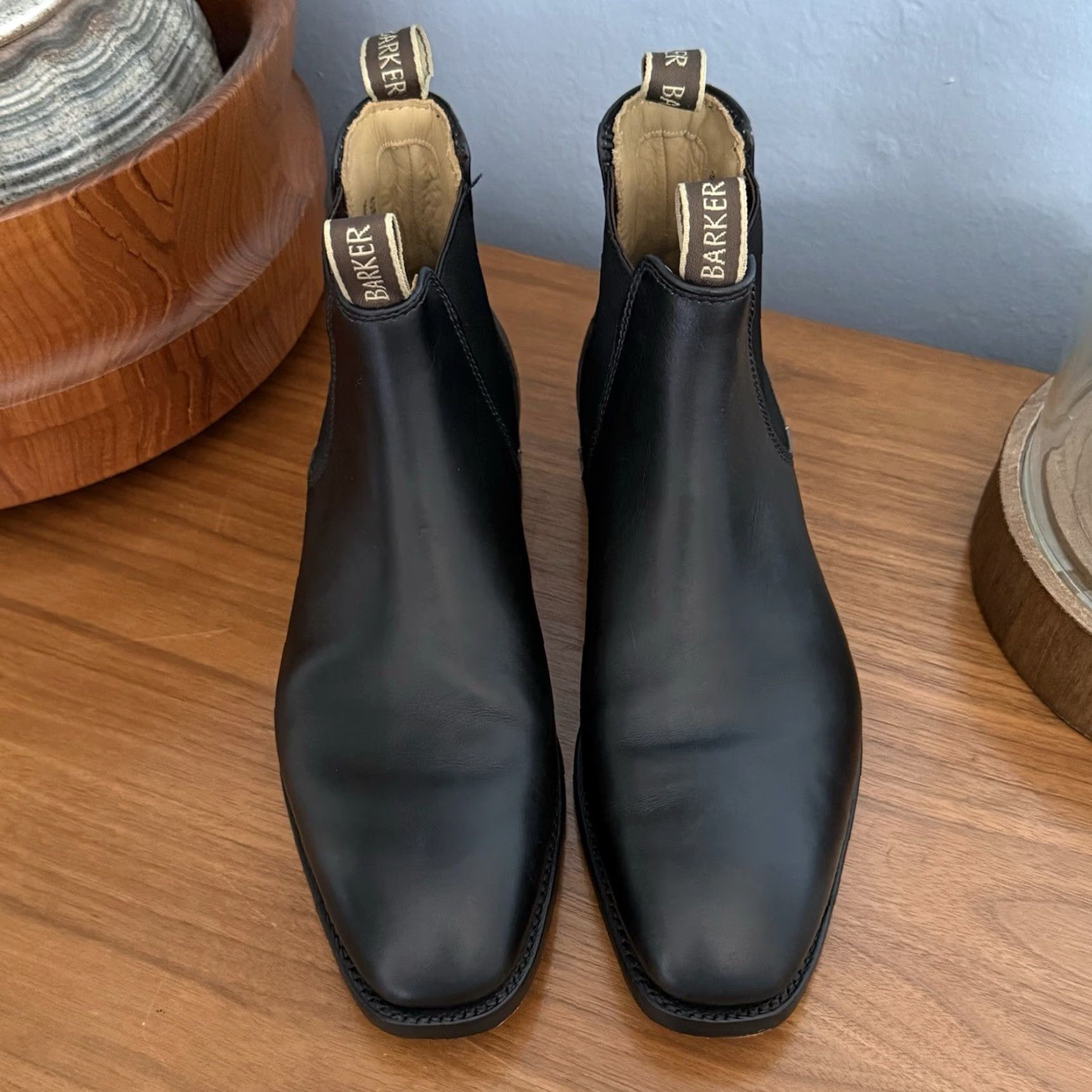 Barker Barker Chelsea Boots Men UK 7 US 8 Black Calf Leather Goodyear Welted Leather Lining Mens Size US 7 / EU 40 - 3 Thumbnail