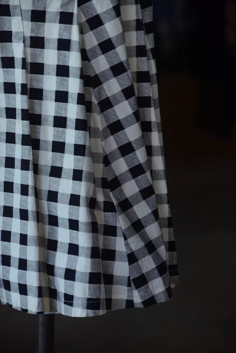 Comme des Garcons Comme Des Garcons size M Black and White Plaid Patchwork M Size 23" - 6 Thumbnail