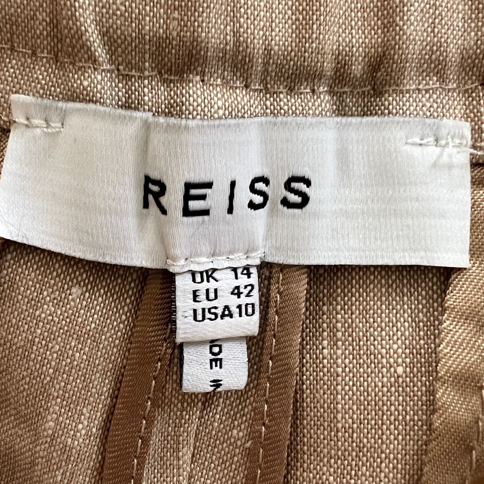 Reiss REISS Womens Cargo Style Linen Blend Trousers Size 10 Size 32" / US 10 / IT 46 - 7 Thumbnail