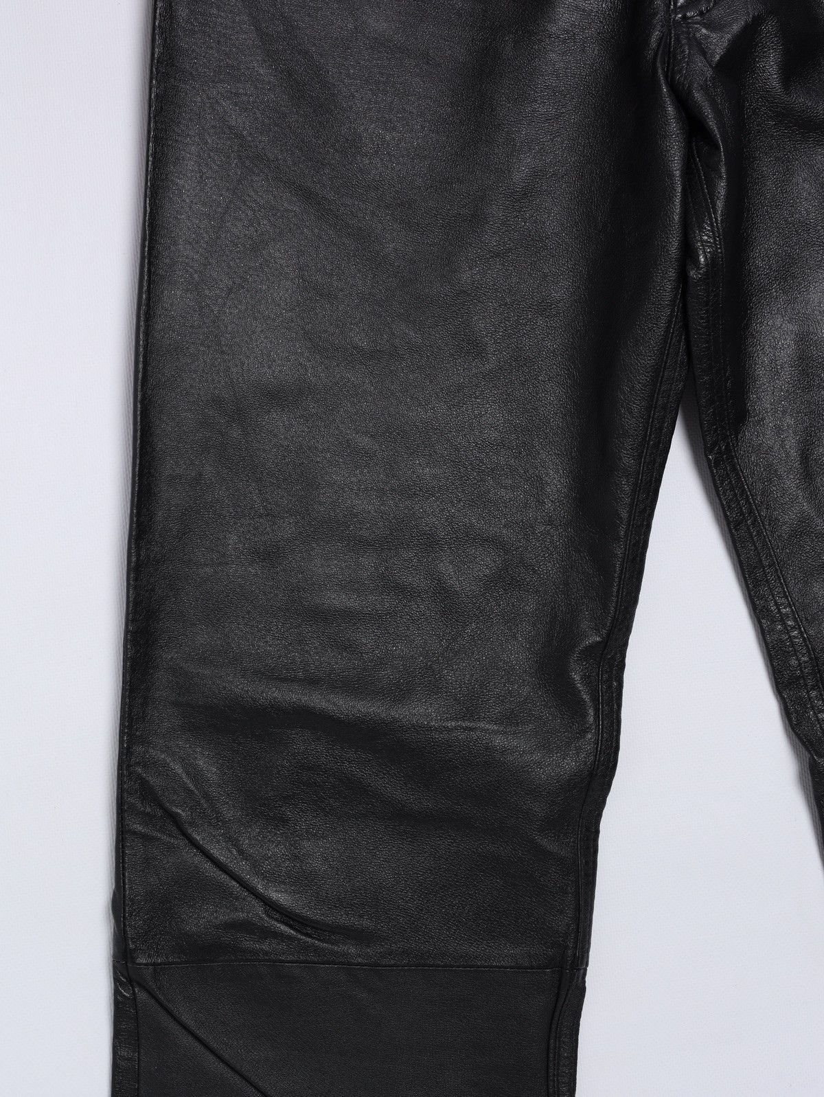 Genuine Leather Vintage Biker Leather Pants ykk Gore Size US 33 - 6 Thumbnail