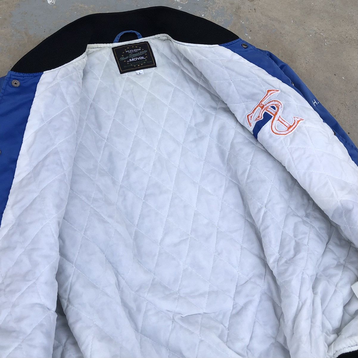 Vintage Vintage 80s 90s Mr.Moval Satin Varsity Jacket Size US L / EU 52-54 / 3 - 13 Thumbnail