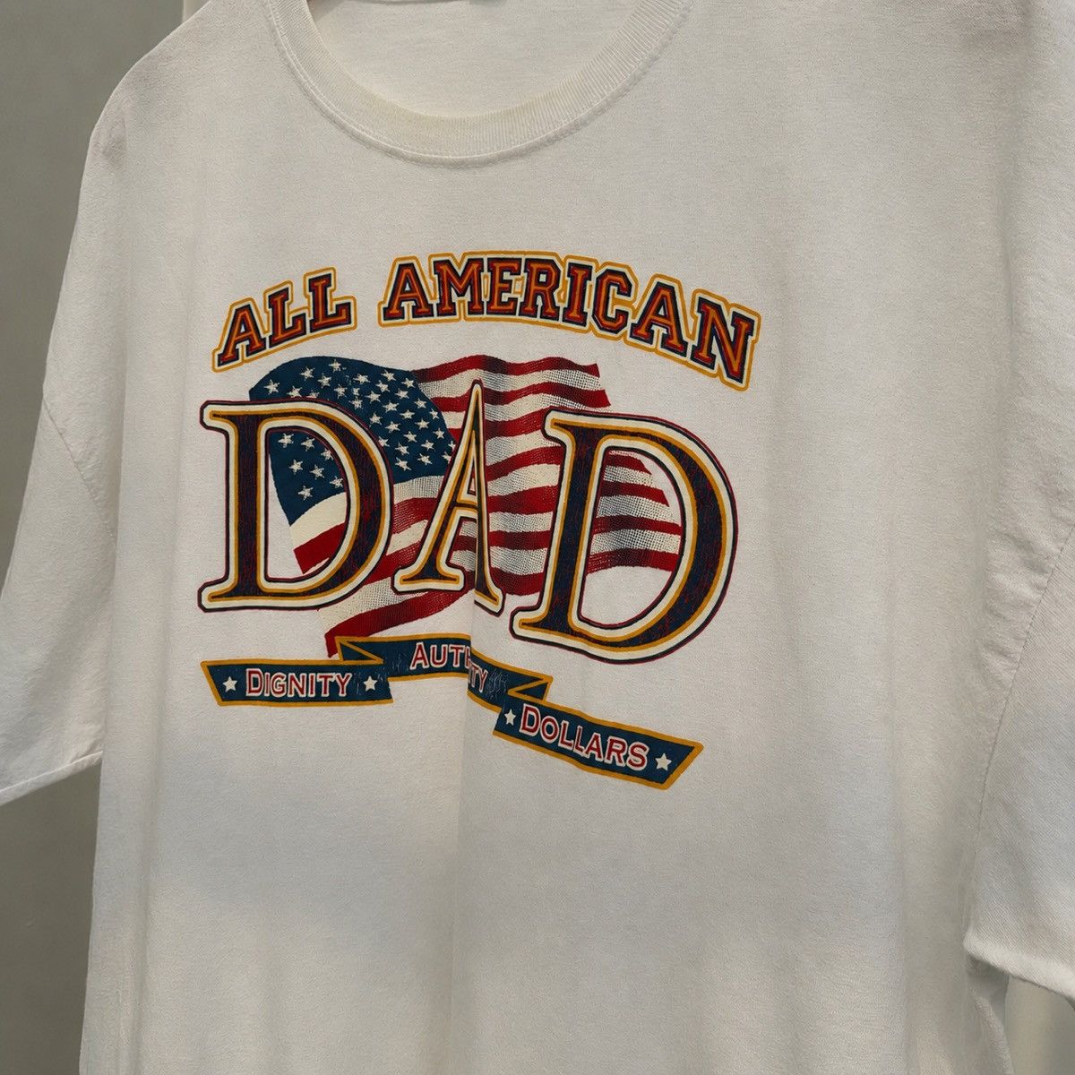 Vintage Jerzees Dri-Power “All American Dad” Graphic T-Shirt Size US XL / EU 56 / 4 - 2 Thumbnail