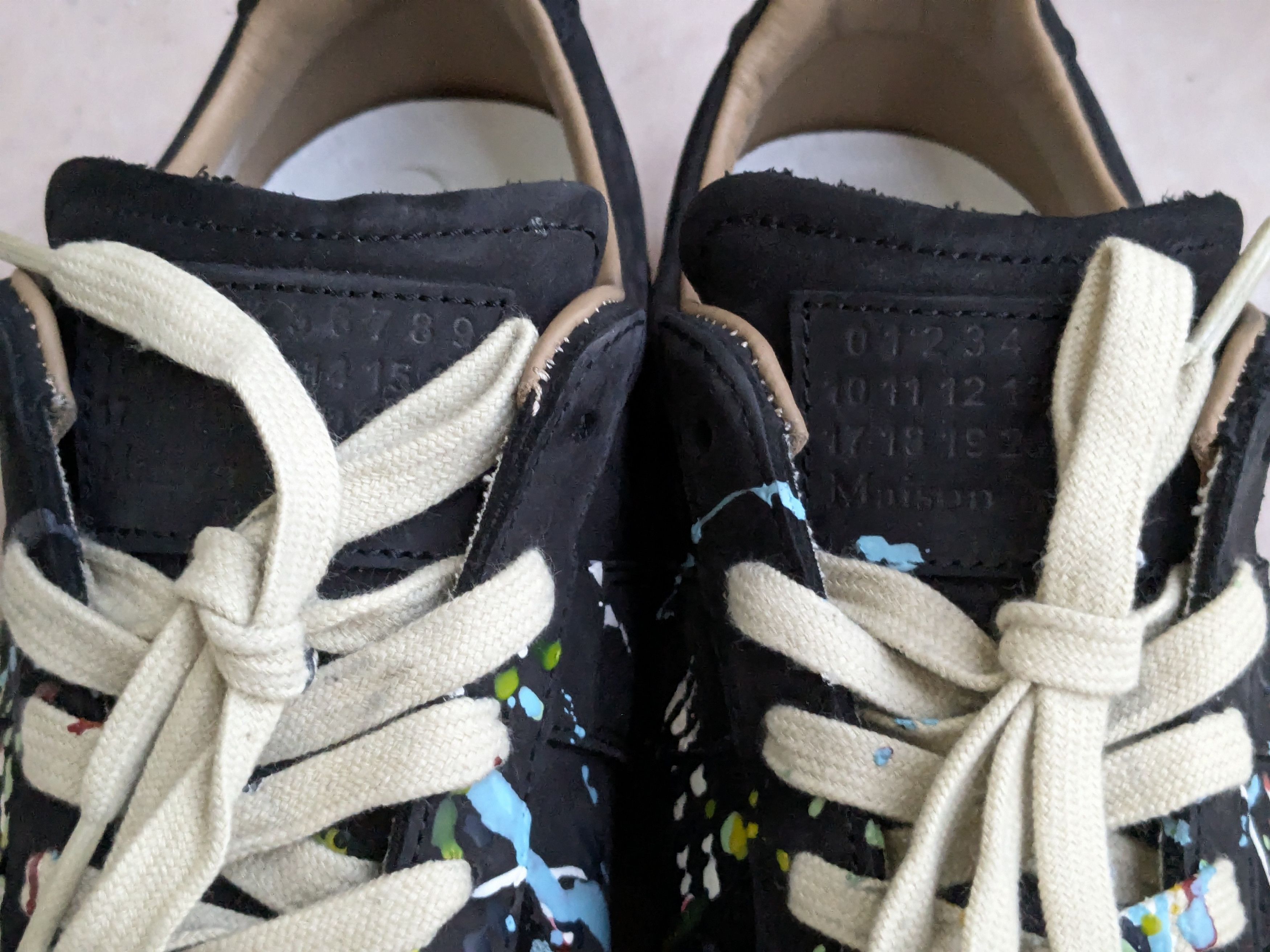 Maison Margiela Maison Margiela GAT Replica Paint Splatter Black 8 41 Low Size US 8 / EU 41 - 5 Thumbnail