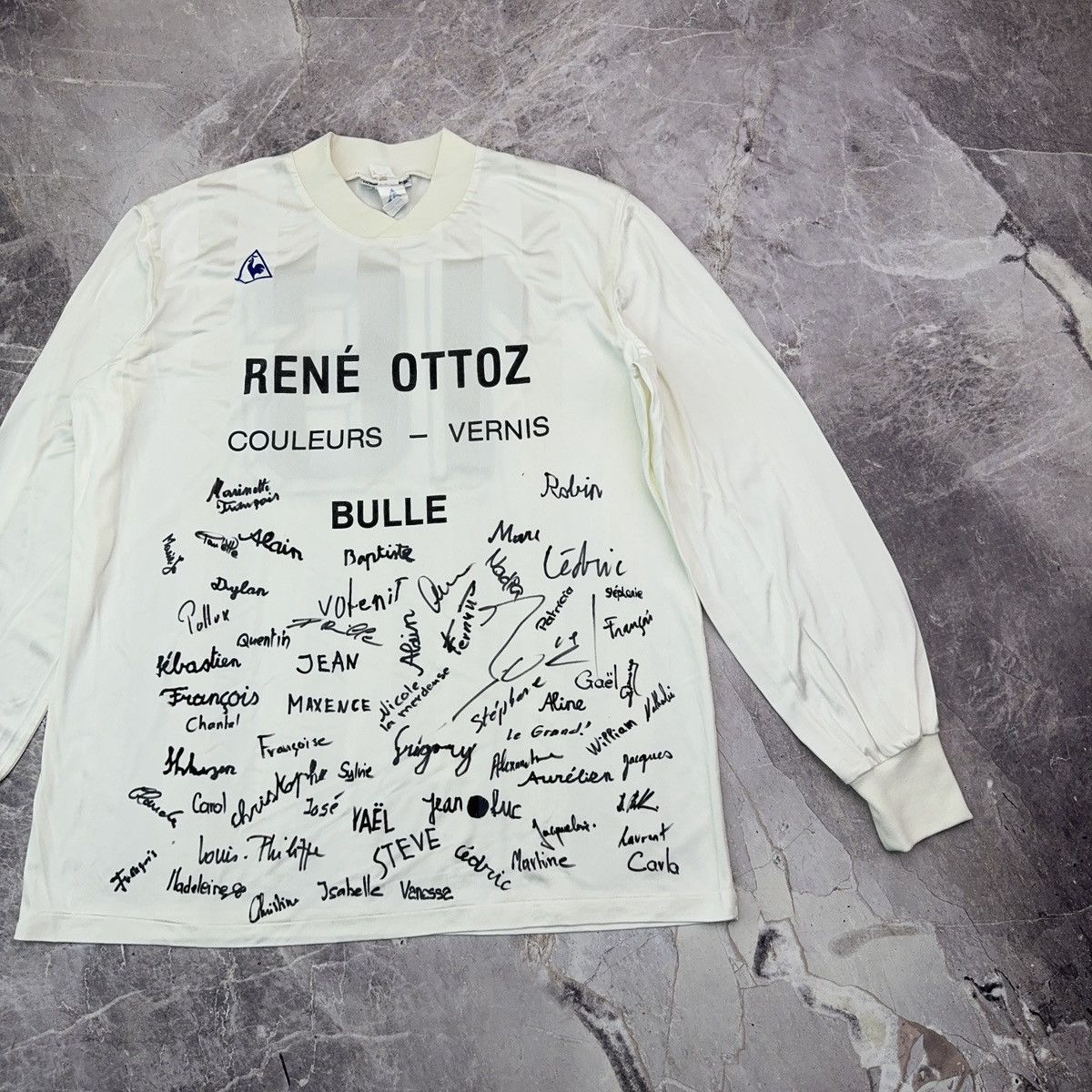 Le Coq Sportif × Vintage Le coq Sportif Bulle Switzerland Jersey 1990s Rene Ottoz 16 Size US XL / EU 56 / 4 - 6 Thumbnail