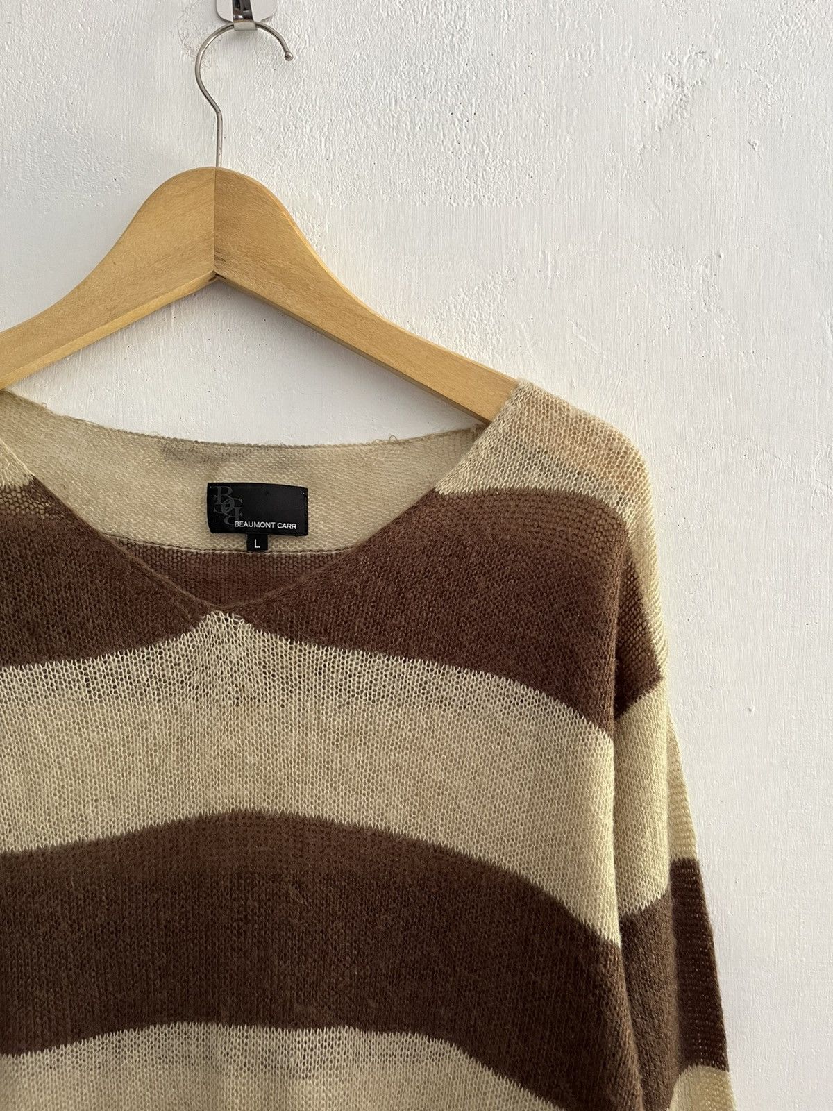 Hysteric Glamour 2000s Beaumont Car striped destroyed fishnet Size US L / EU 52-54 / 3 - 4 Thumbnail