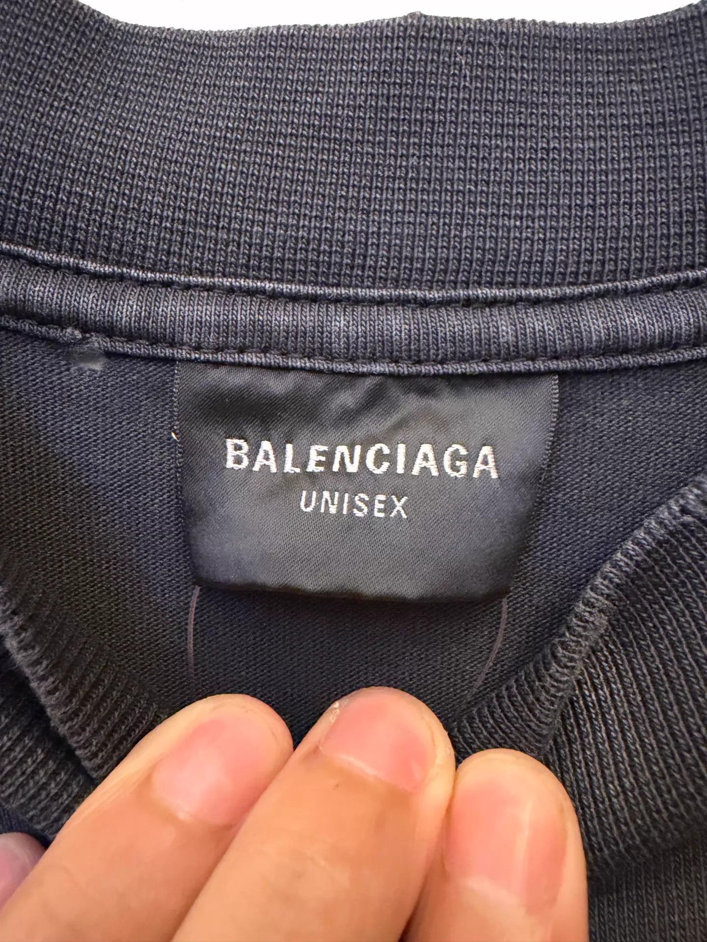 Balenciaga Balenciaga TAPE TYPE SS24 Tape Logo Knit Tee Dark Gray XS Size US XS / EU 42 / 0 - 2 Thumbnail