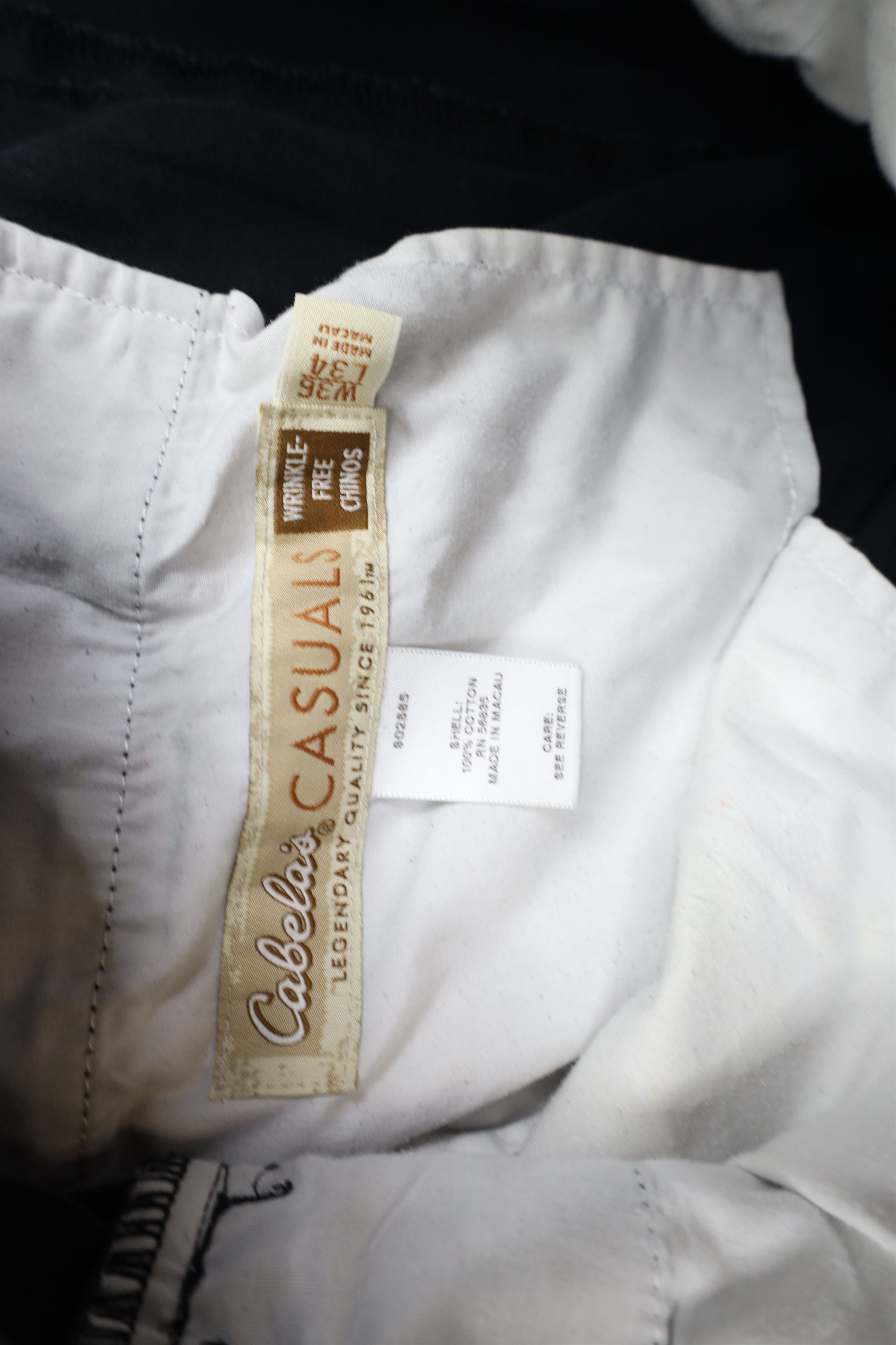 Cabelas × Vintage Vintage Cabelas Pleated Cuffed Straight Leg Chino Pants Navy Size US 36 / EU 52 - 9 Thumbnail