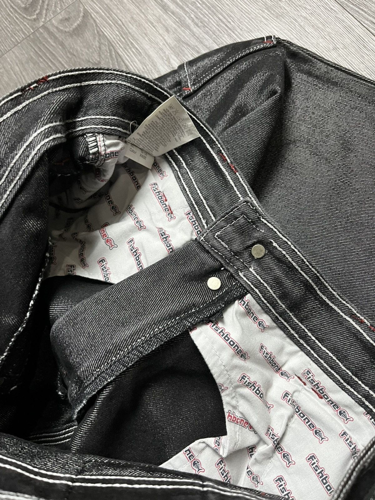 Vintage Vintage Fishbone Gear Y2K Baggy Wide Leg Jeans Cyber Rave Size US 34 / EU 50 - 11 Thumbnail