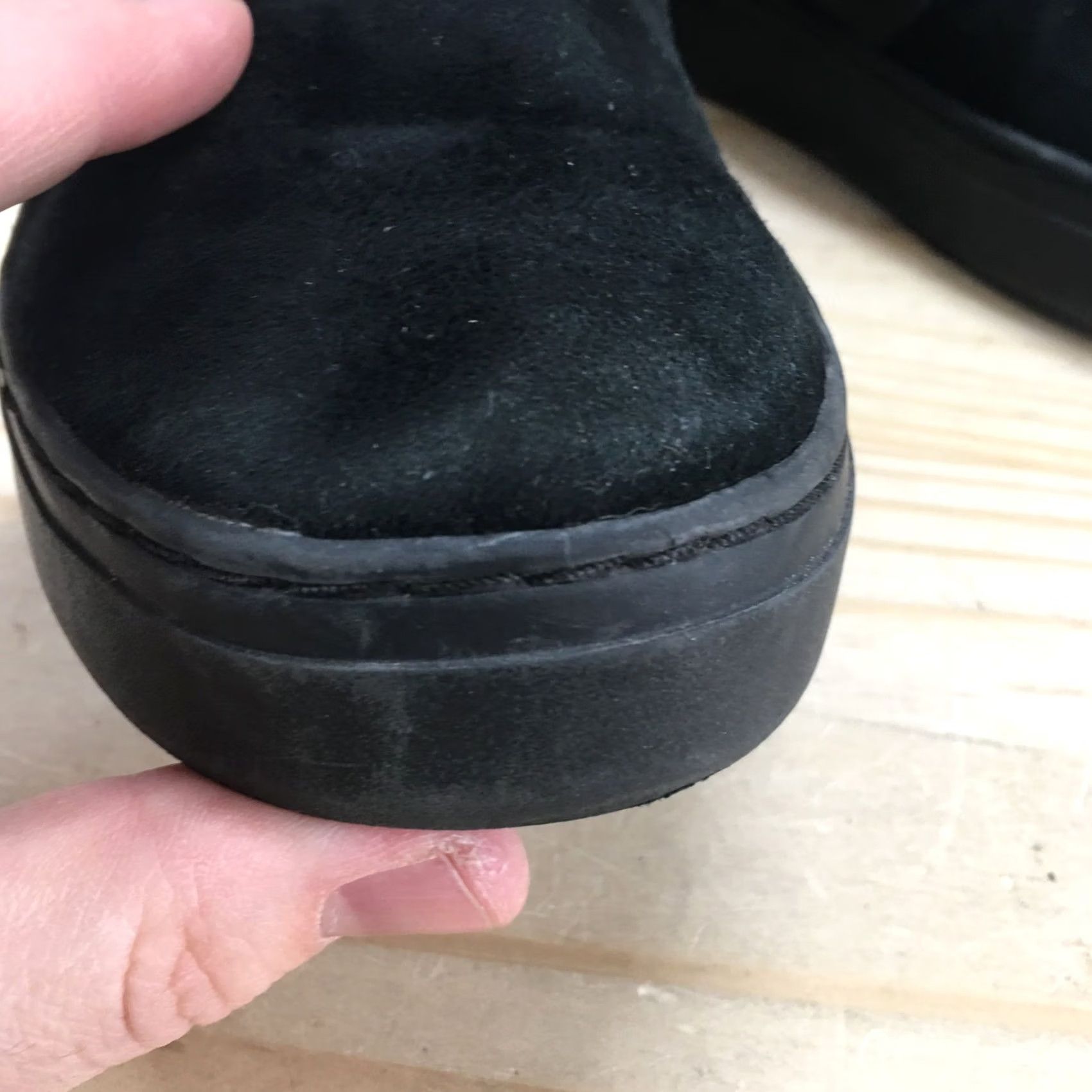 Naturalizer Naturalizer Cassey Shoes Womens 8 Wide Slip On Flats Black Leather Casual Suede Low Top Flat Heel Walking Size M / US 6-8 / IT 42-44 - 6 Thumbnail