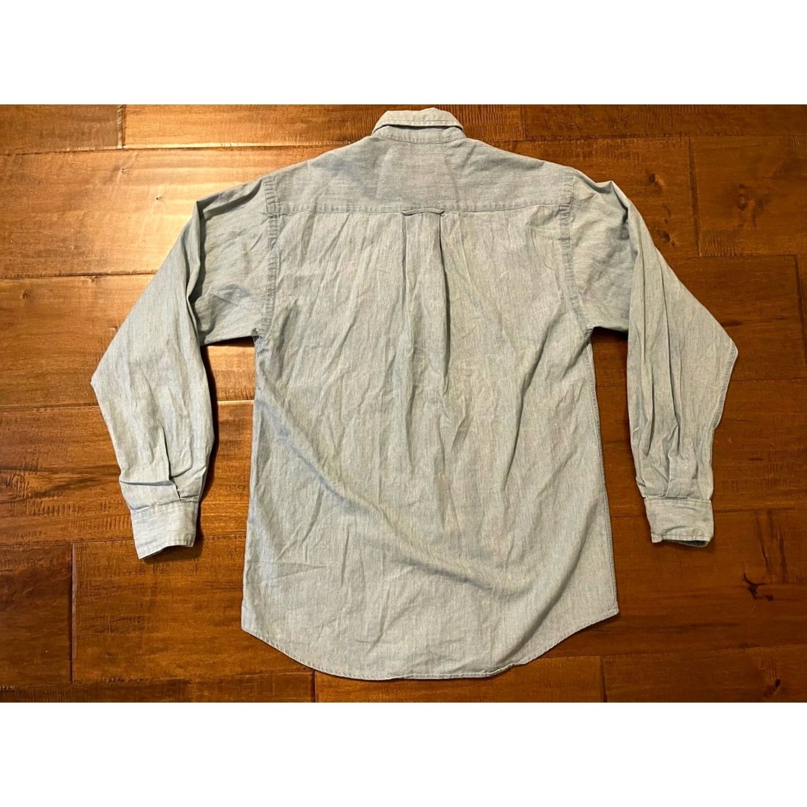 Nautica VINTAGE Nautica L/S Button-Up Chambray Denim Casual Dress Shirt Men’s Small S Shirt Size US S / EU 44-46 / 1 - 3 Thumbnail