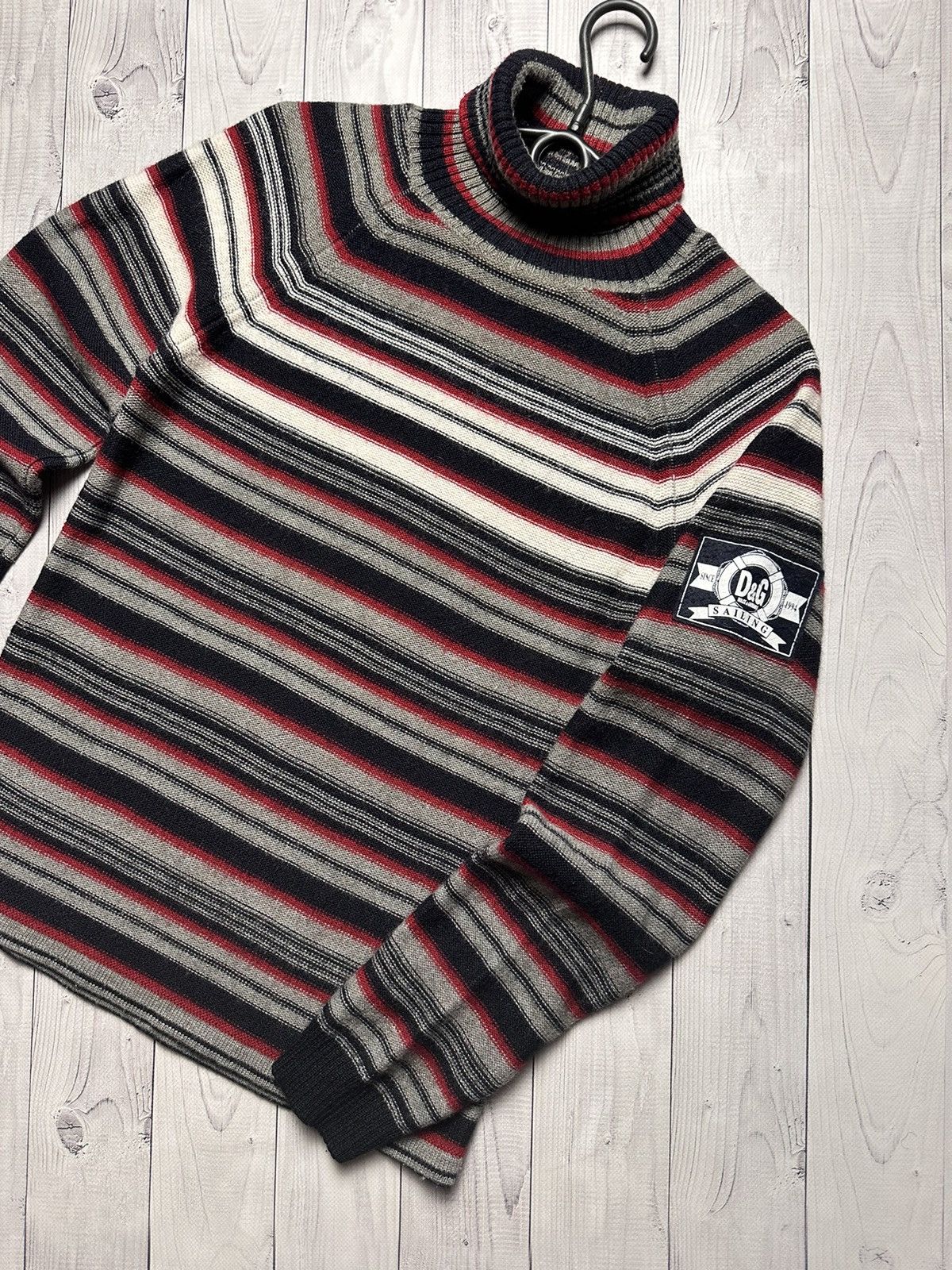 Dolce & Gabbana × Vintage Vintage Dolce Gabbana turtleneck striped sweater size M/L Size US M / EU 48-50 / 2 - 2 Thumbnail